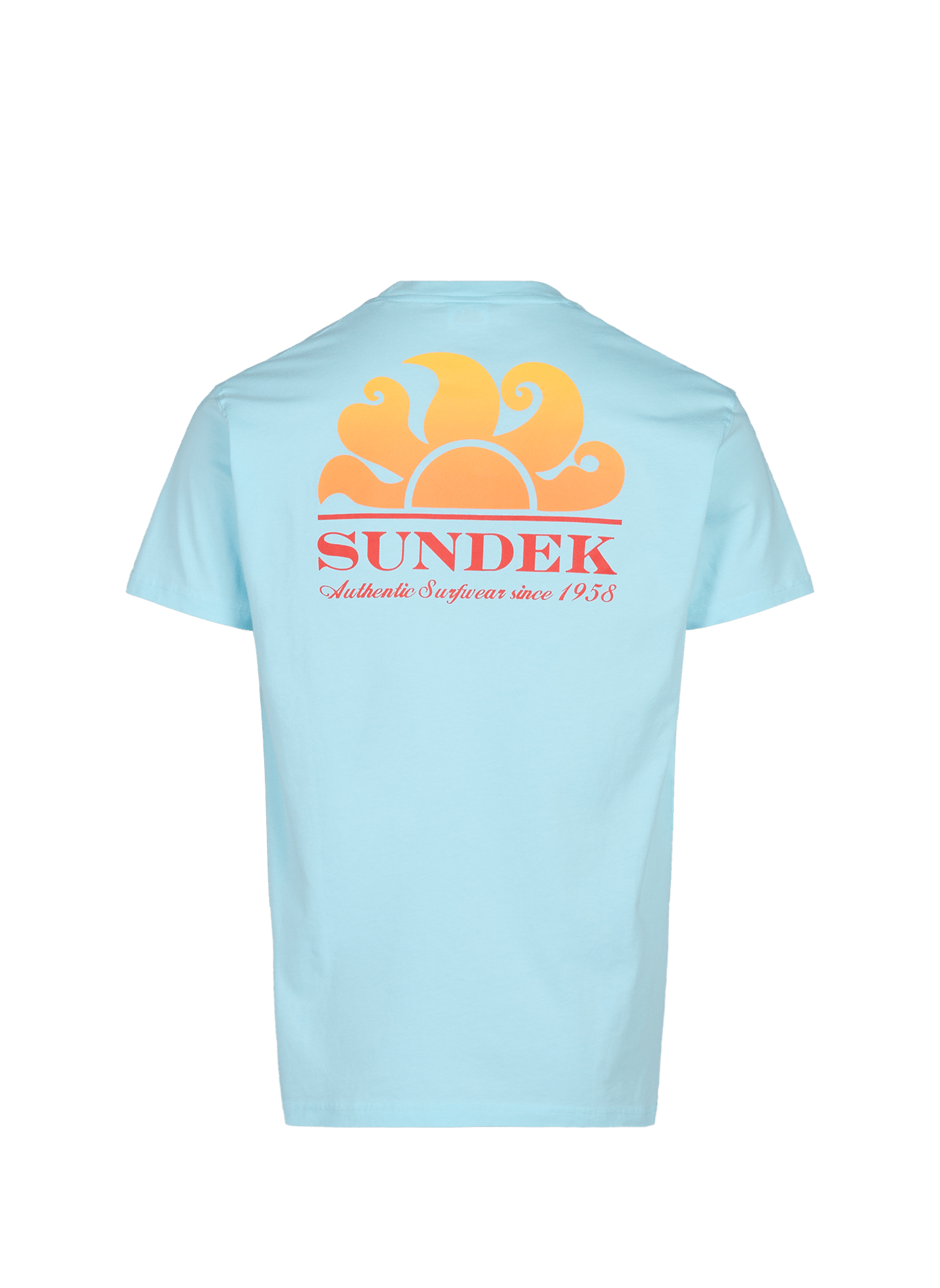 Round neck printed t-shirt SUNDEK Blue