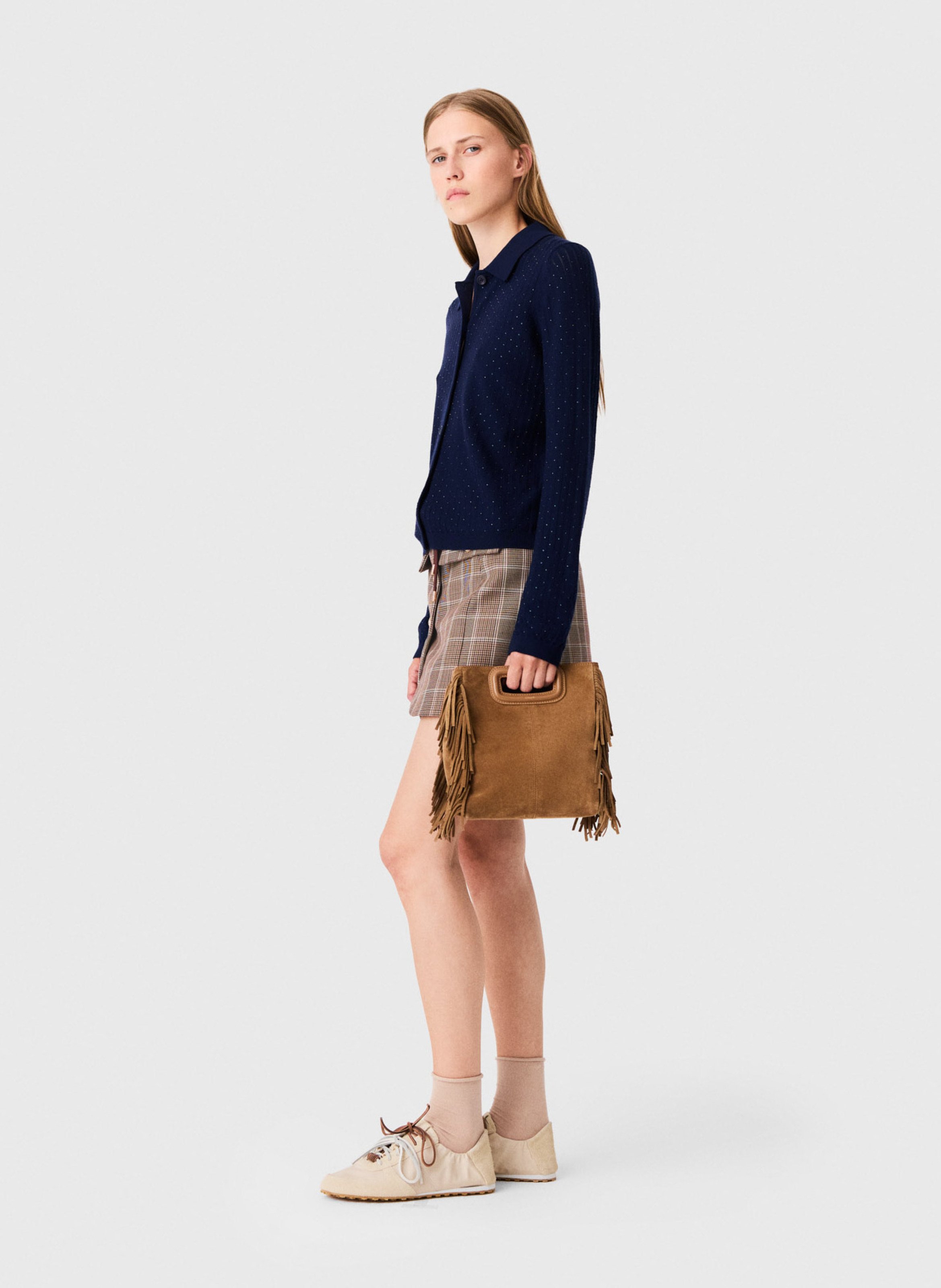 Cardigan en laine mélangée MAJE Bleu