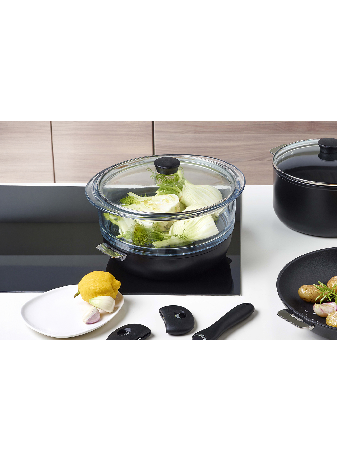 Cuit-vapeur avec couvercle Cookway en verre CRISTEL Transparent