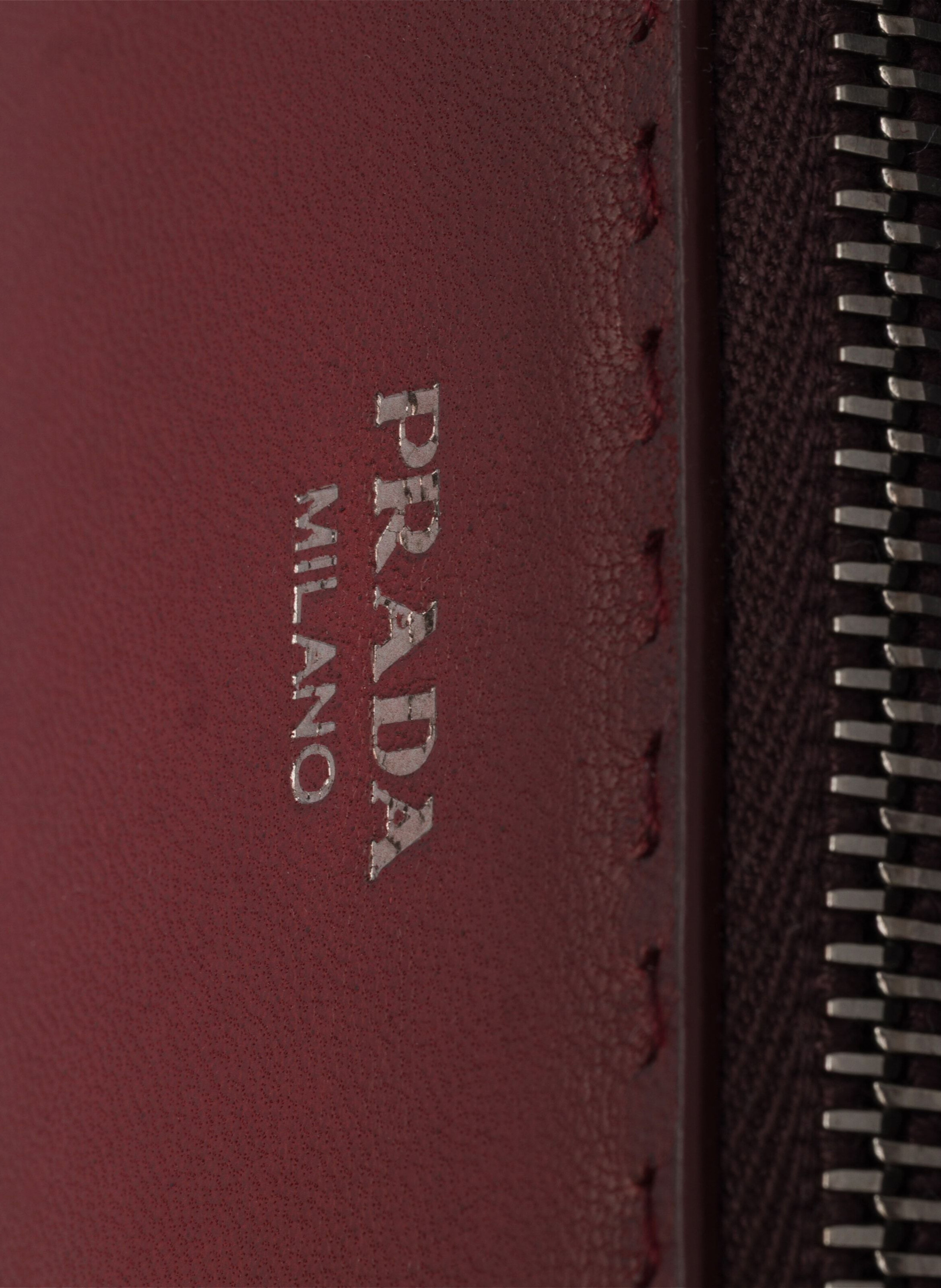 Pochette en cuir vieilli PRADA Rouge