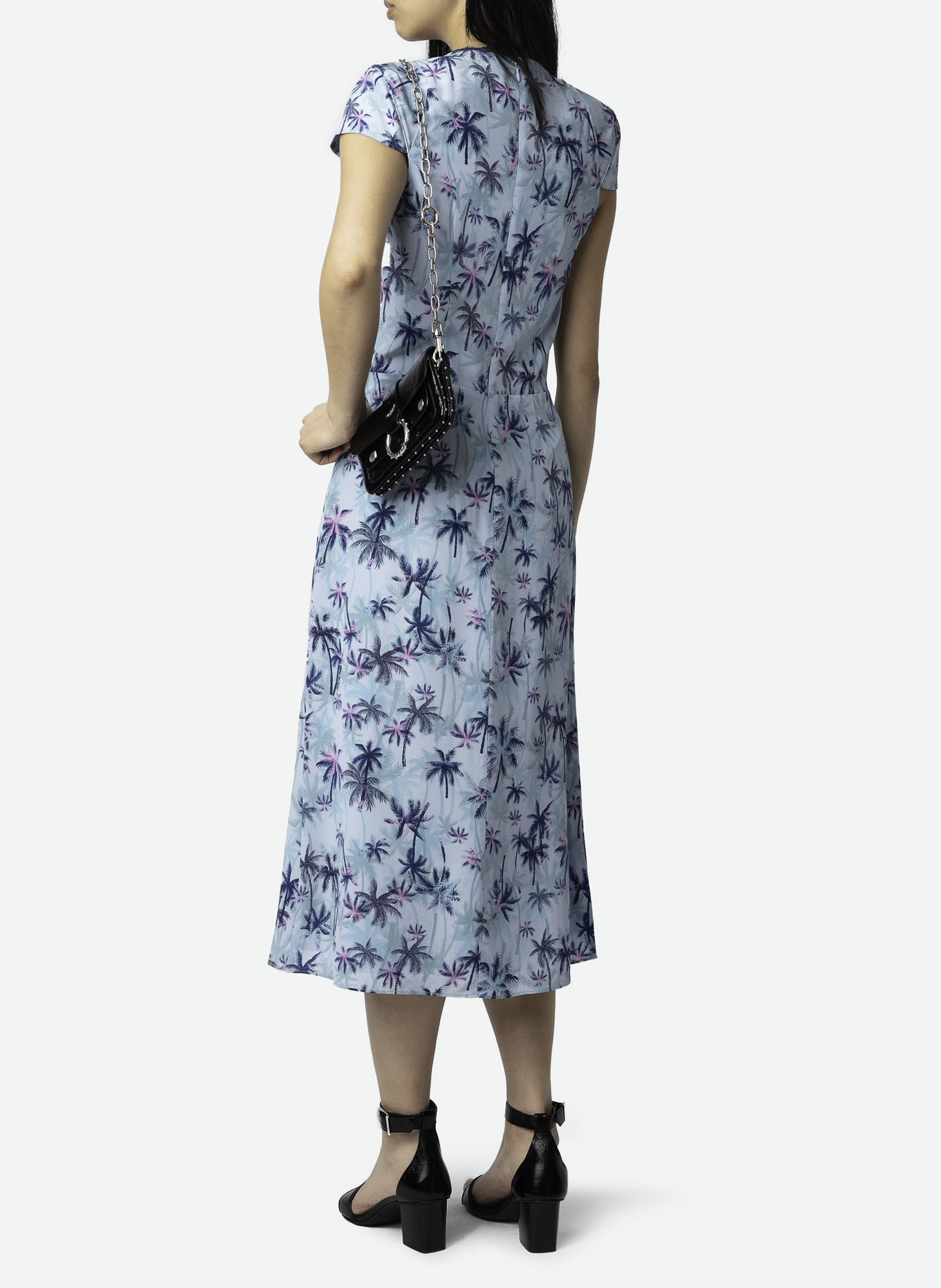 Midi Seidenkleid mit V-Ausschnitt, Rapaz ZADIG&VOLTAIRE Blau