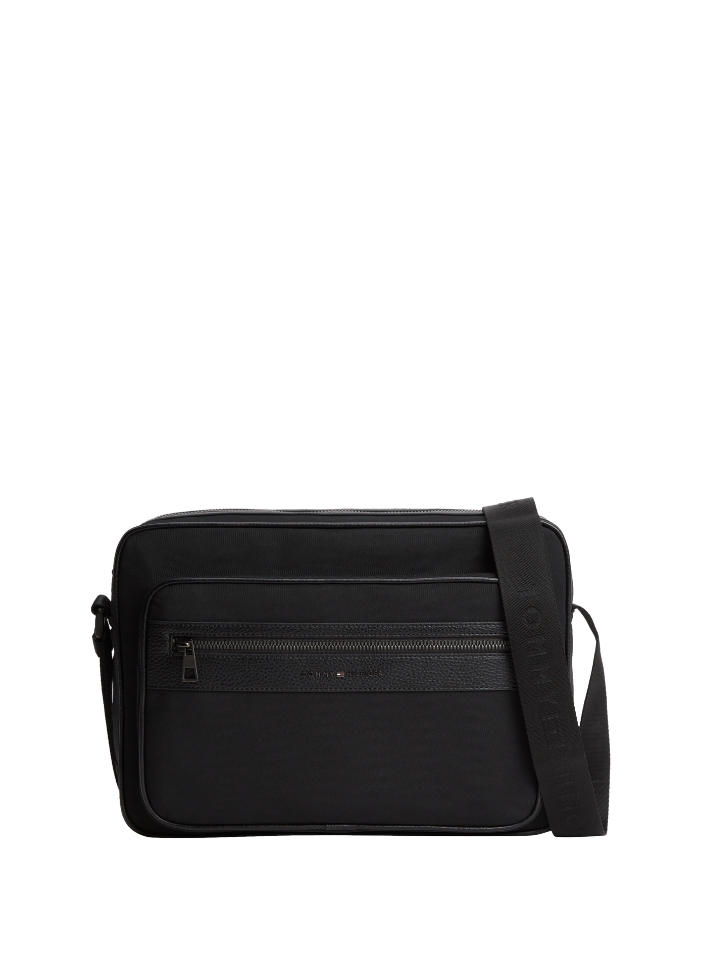 Sac bandoulière à empiècement grainé  TOMMY HILFIGER Noir