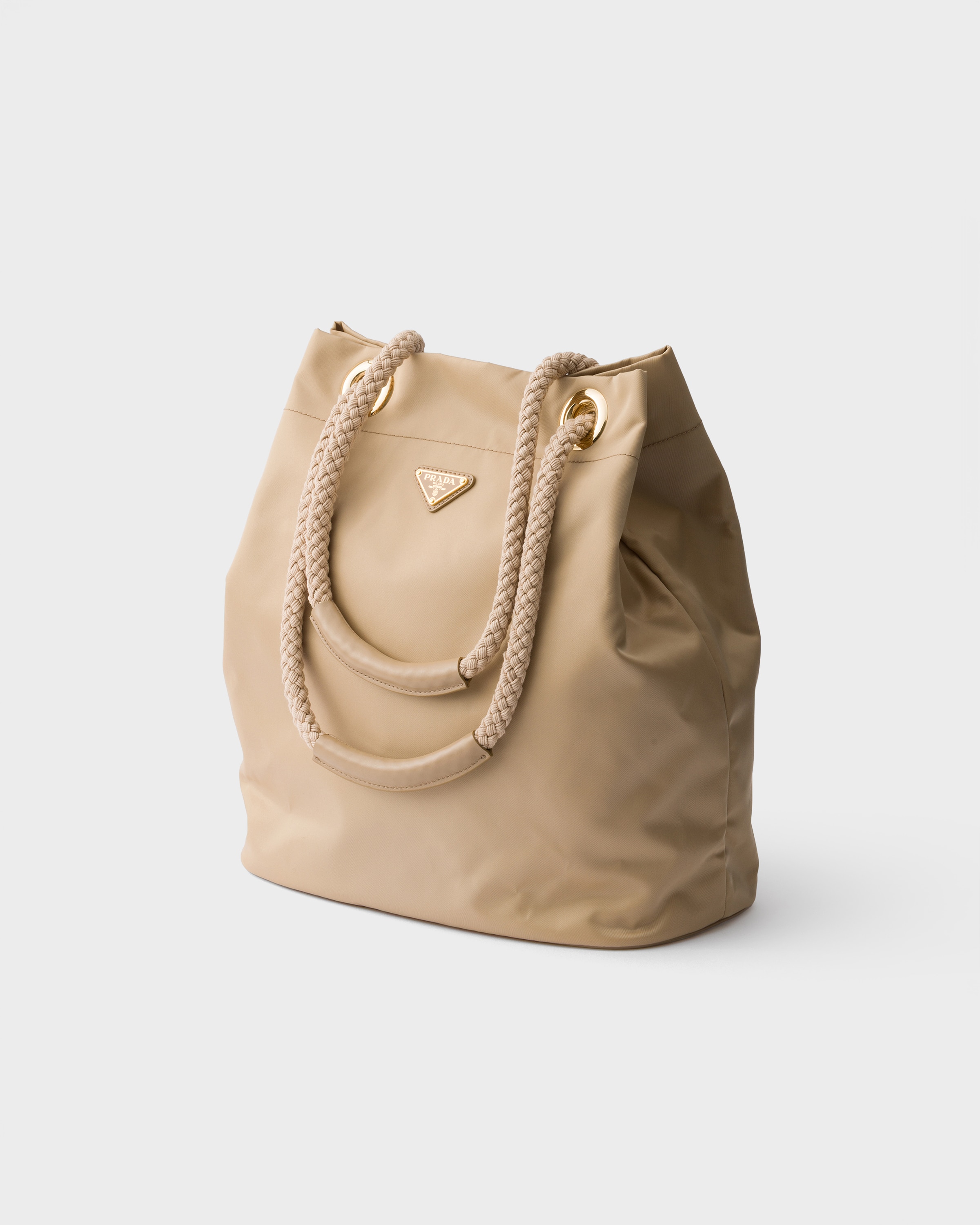 Grand sac seau prada mariner en re-nylon PRADA Marron