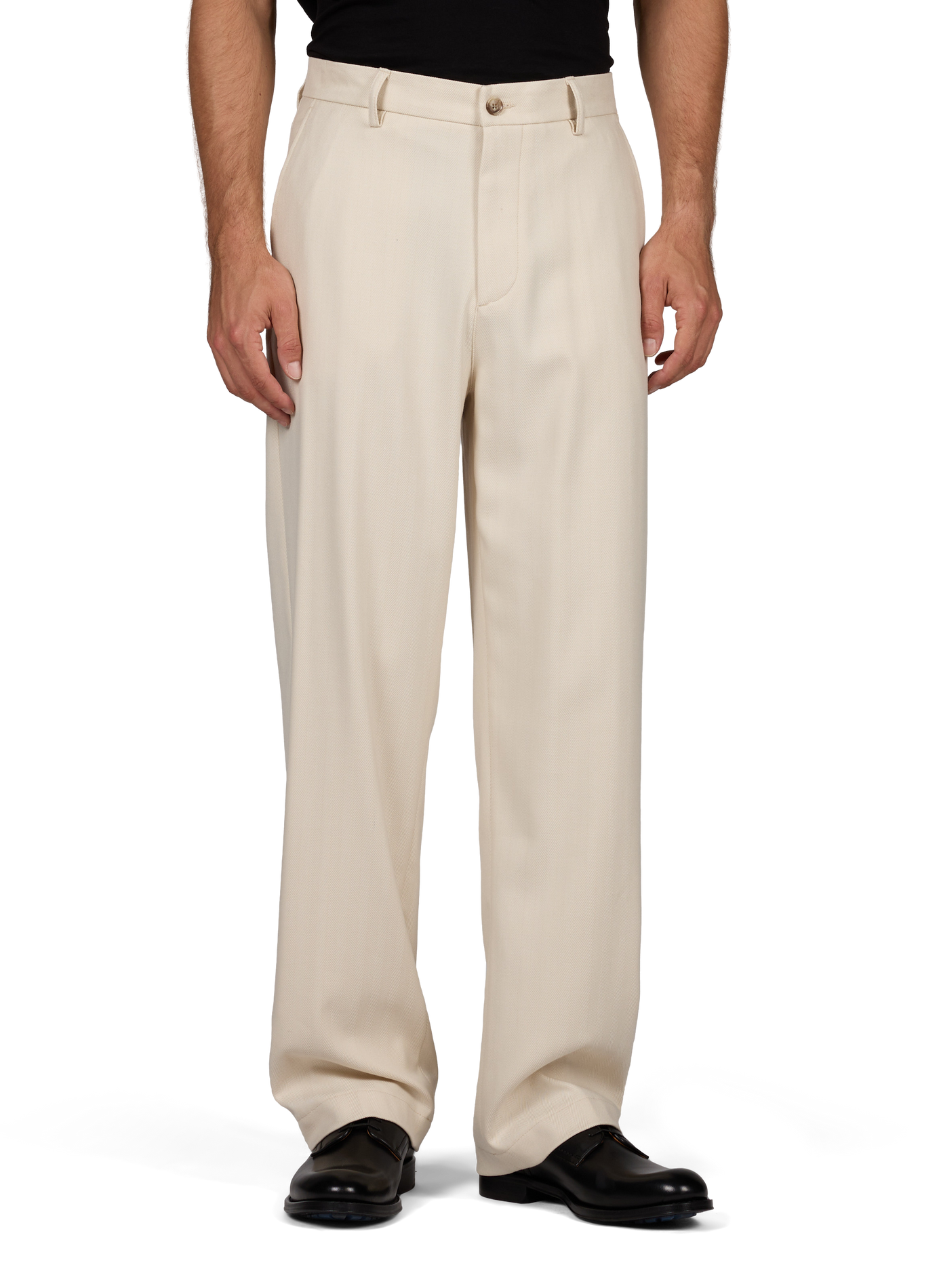 Pantalon droit uni LES DEUX Beige