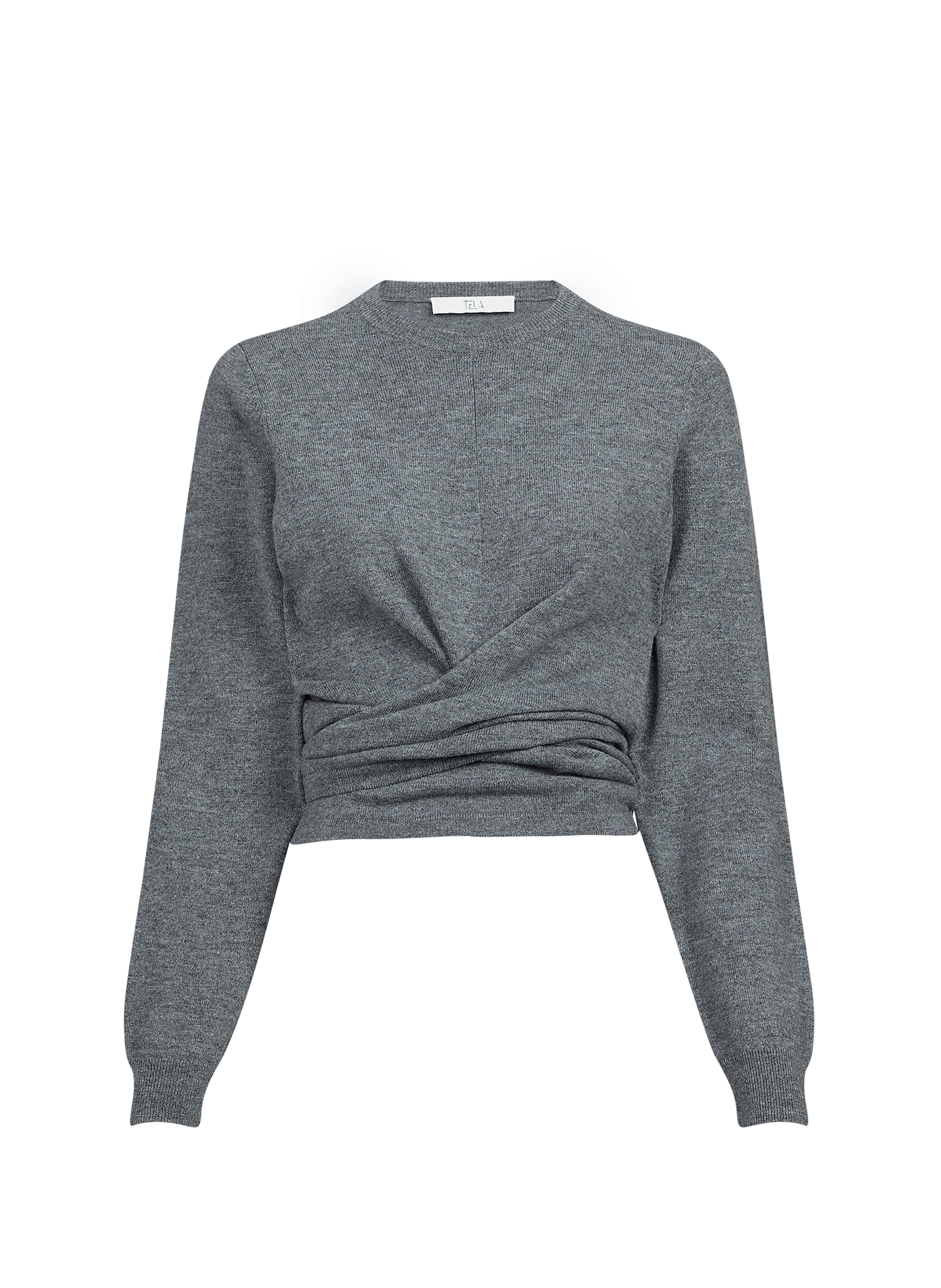 Straight wool jumper TELA Grey