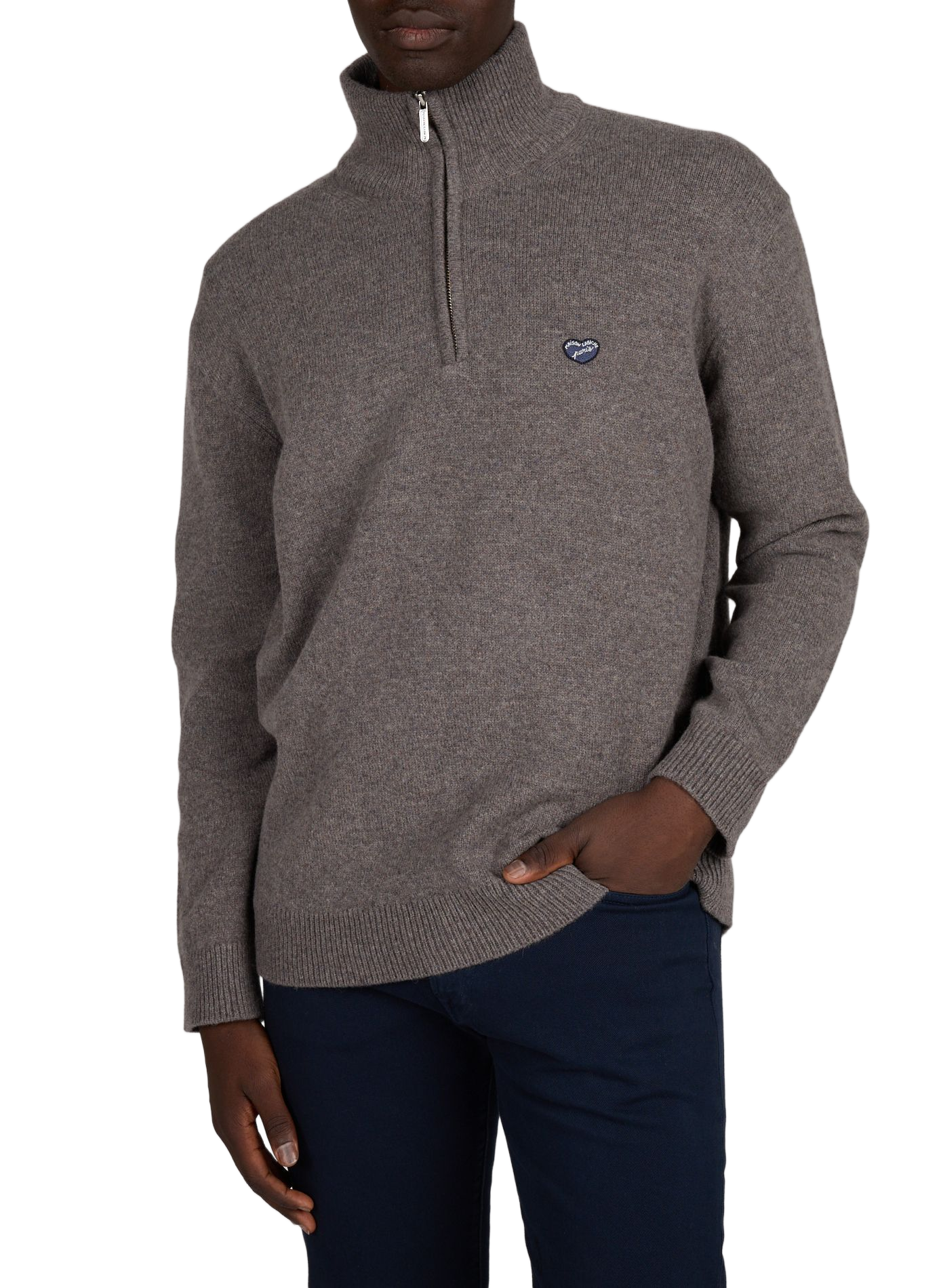 Straight-cut wool high-neck sweater MAISON LABICHE Brown