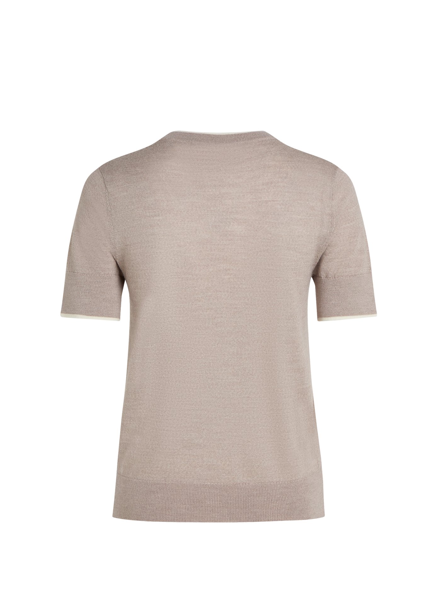 Short-sleeved wool sweater KARL LAGERFELD Beige