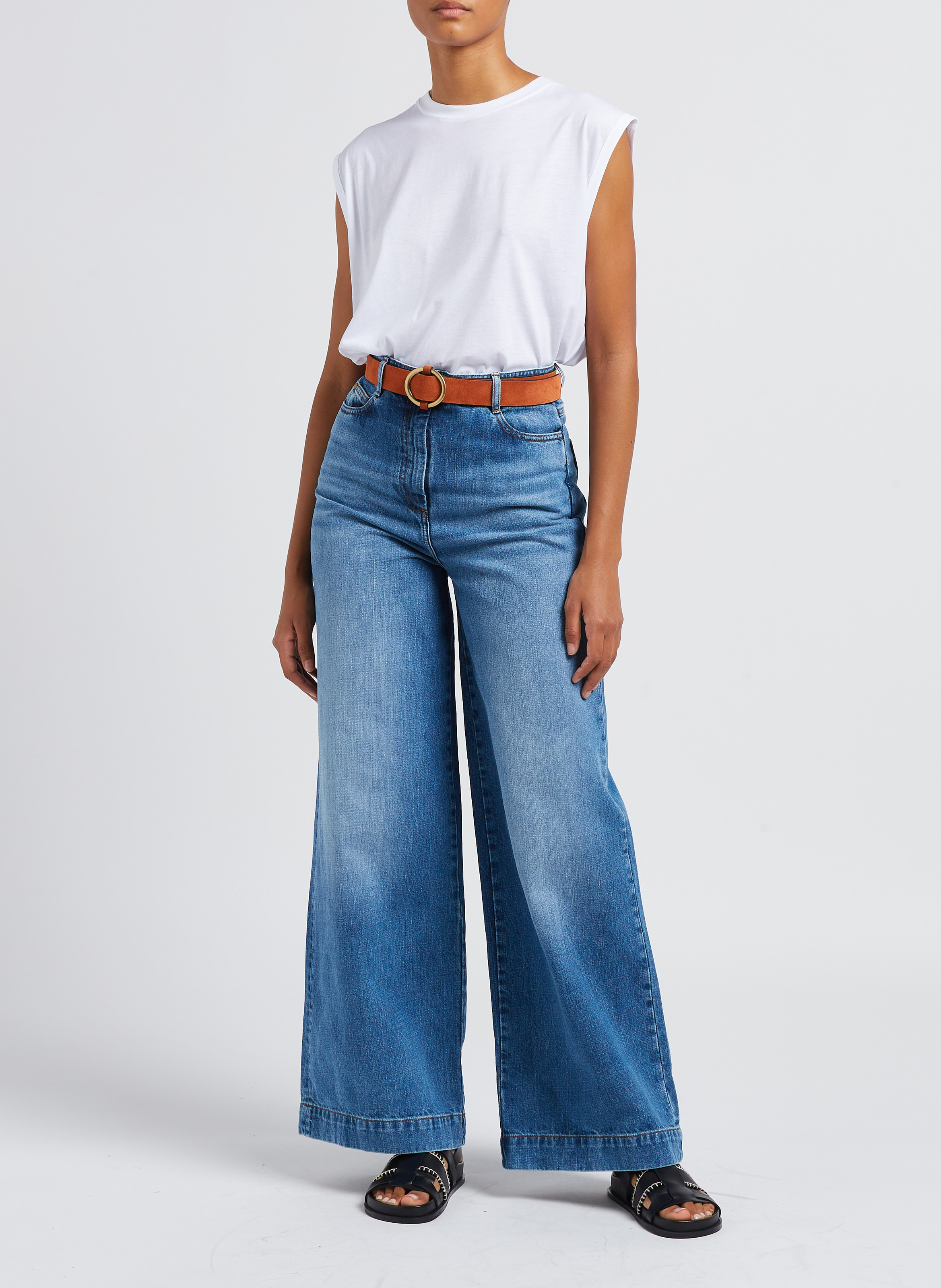 Tee-shirt ample col rond deedoo SESSUN Blanc