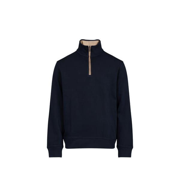 Sweatshirt droit à col montant zippé en coton Sweatshirt droit à col montant zippé en coton