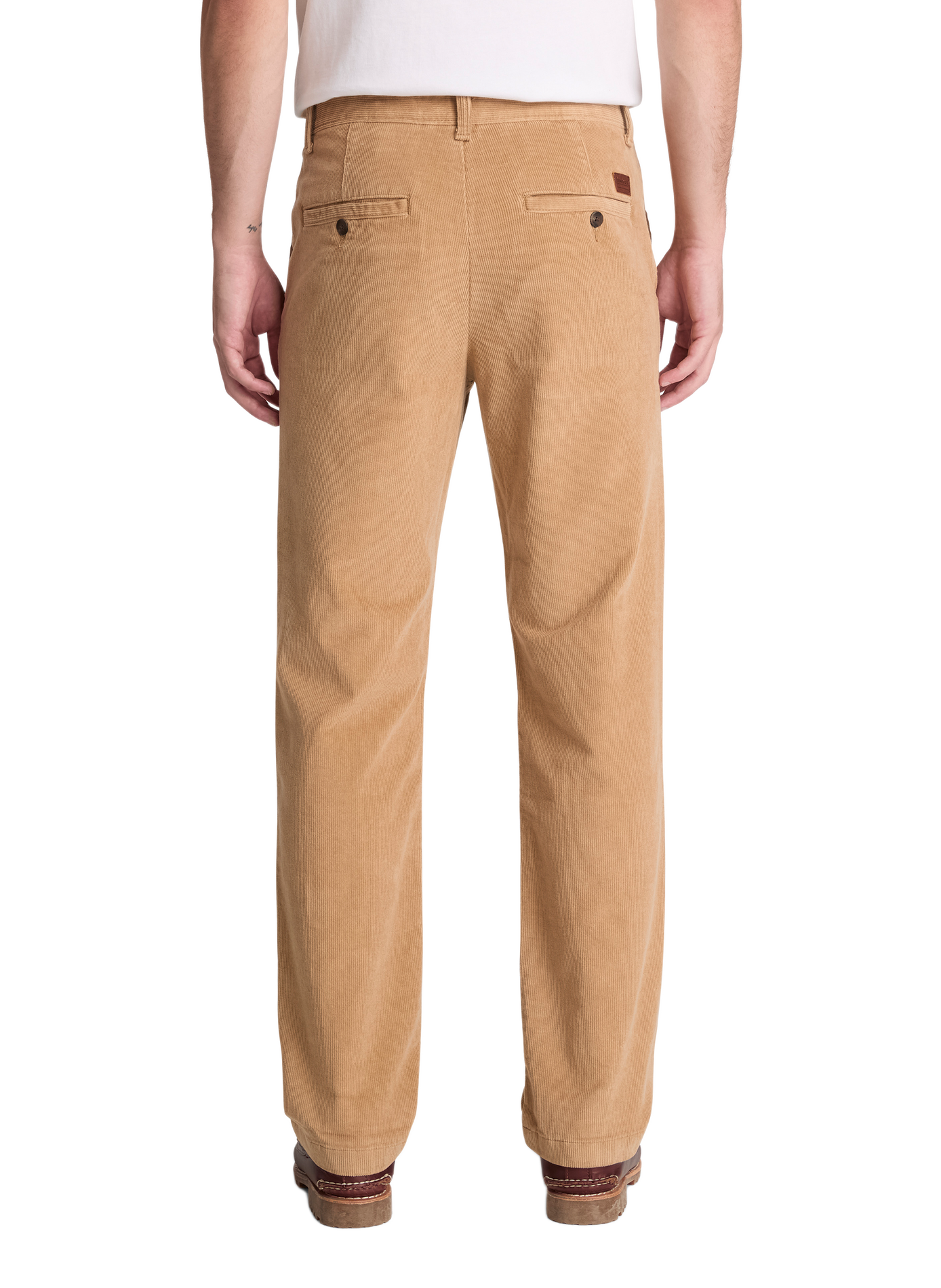 Pantalon droit en coton mélangé côtelé TIMBERLAND Beige