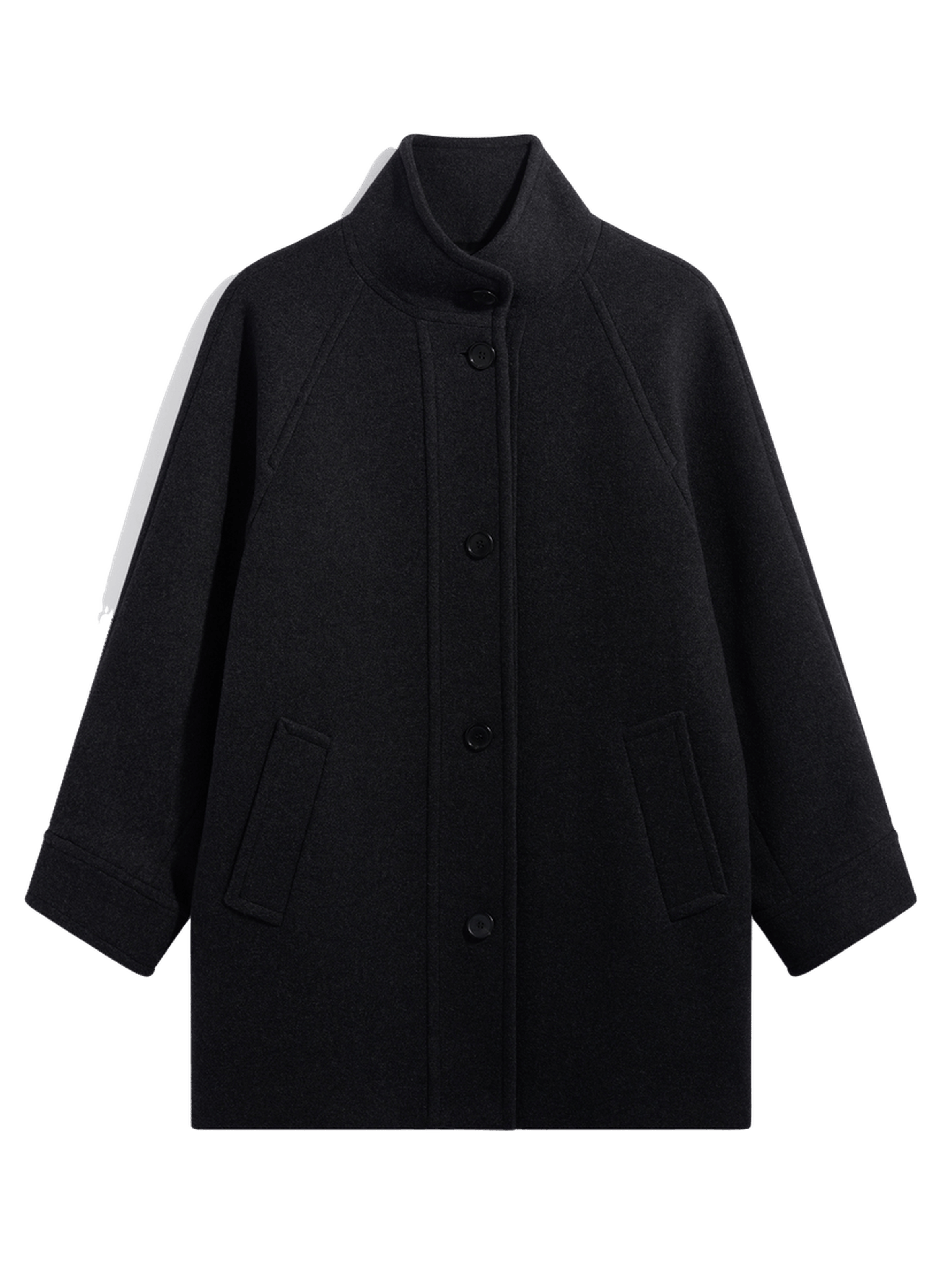 Manteau droit à col montant - avry GERARD DAREL Gris