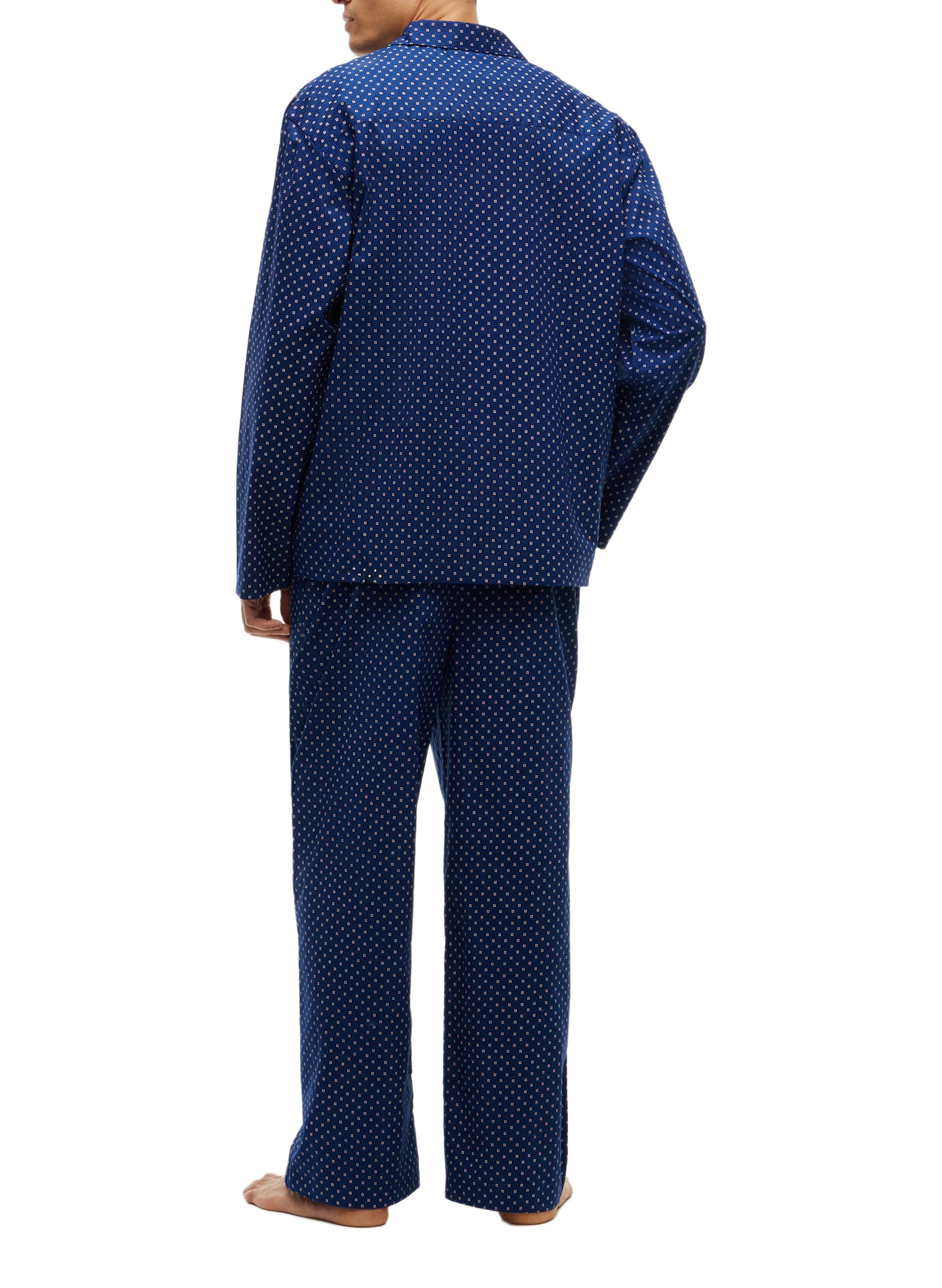 Long printed cotton pajamas TOMMY HILFIGER Blue