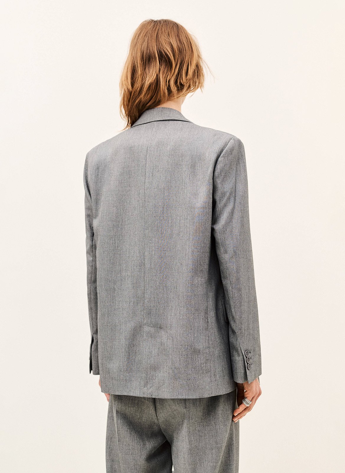 Veste tailleur oversize unie cayne BA&SH Gris