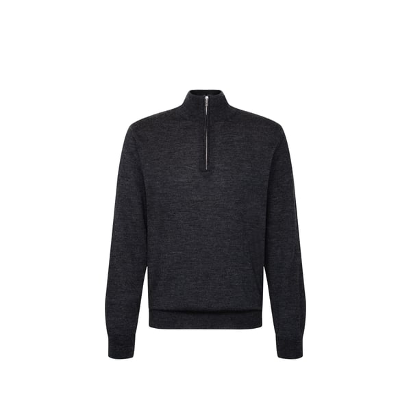 Pull droit col montant en laine Pull droit col montant en laine