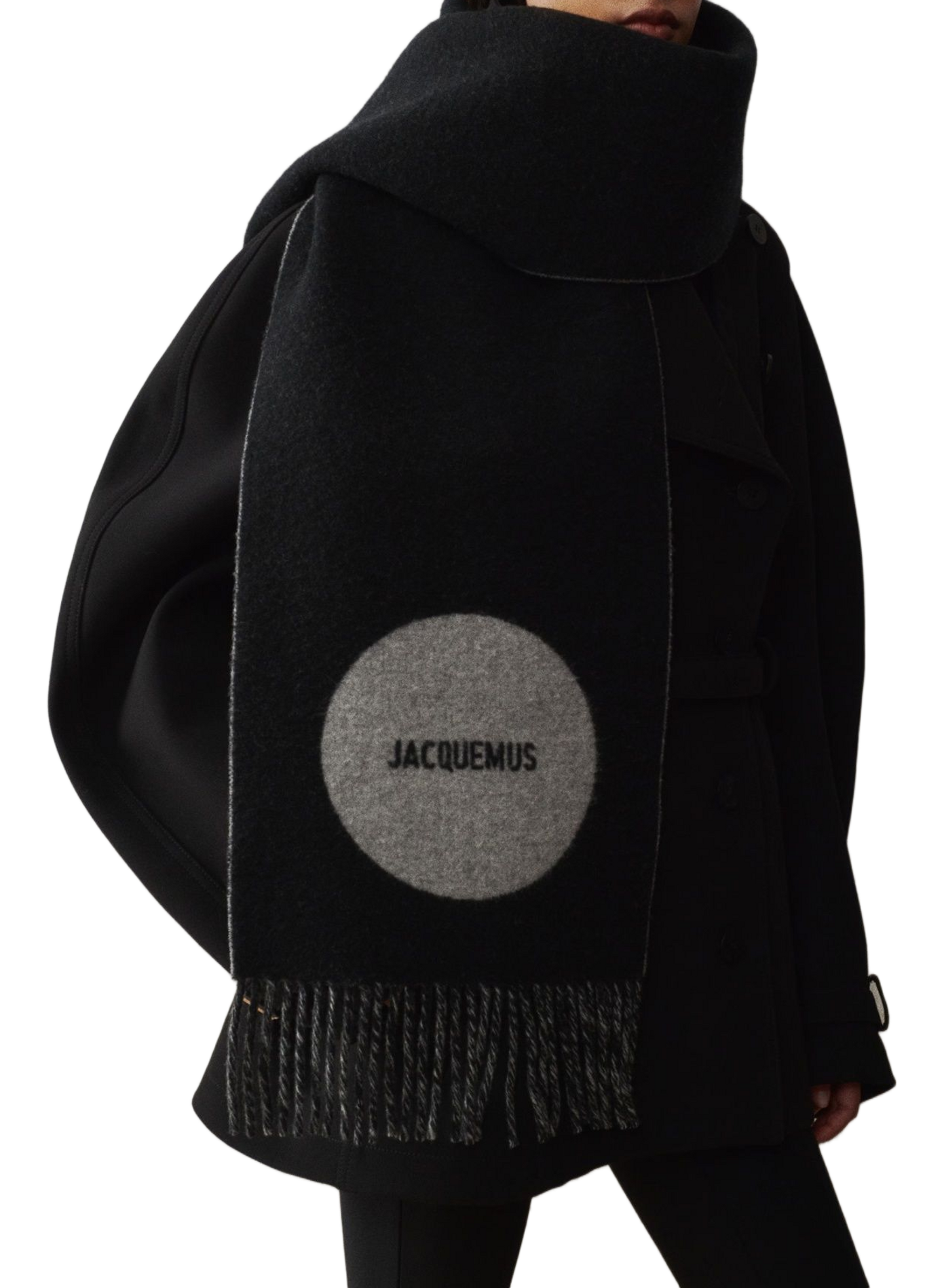 L'écharpe Rond Carré JACQUEMUS Noir
