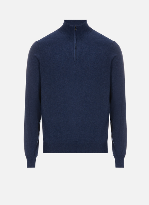 Blue cotton and silk sweaterFACONNABLE 