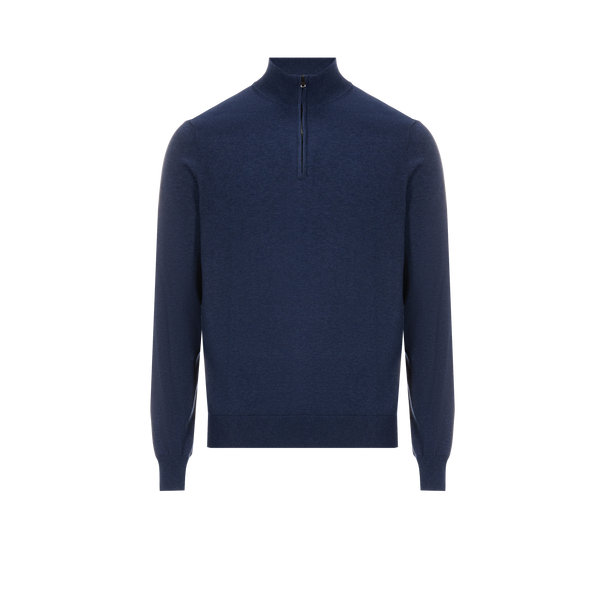 Façonnable Cotton And Linen Jumper In Blue