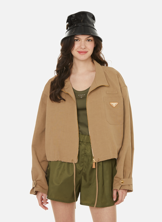 Cotton and linen jacket PRADA