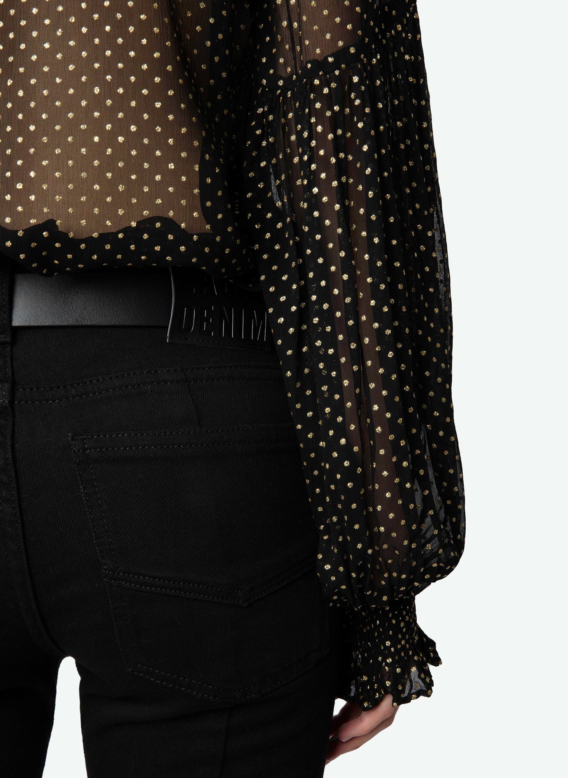 Chemise transparente à pois tandy ZADIG&VOLTAIRE Noir