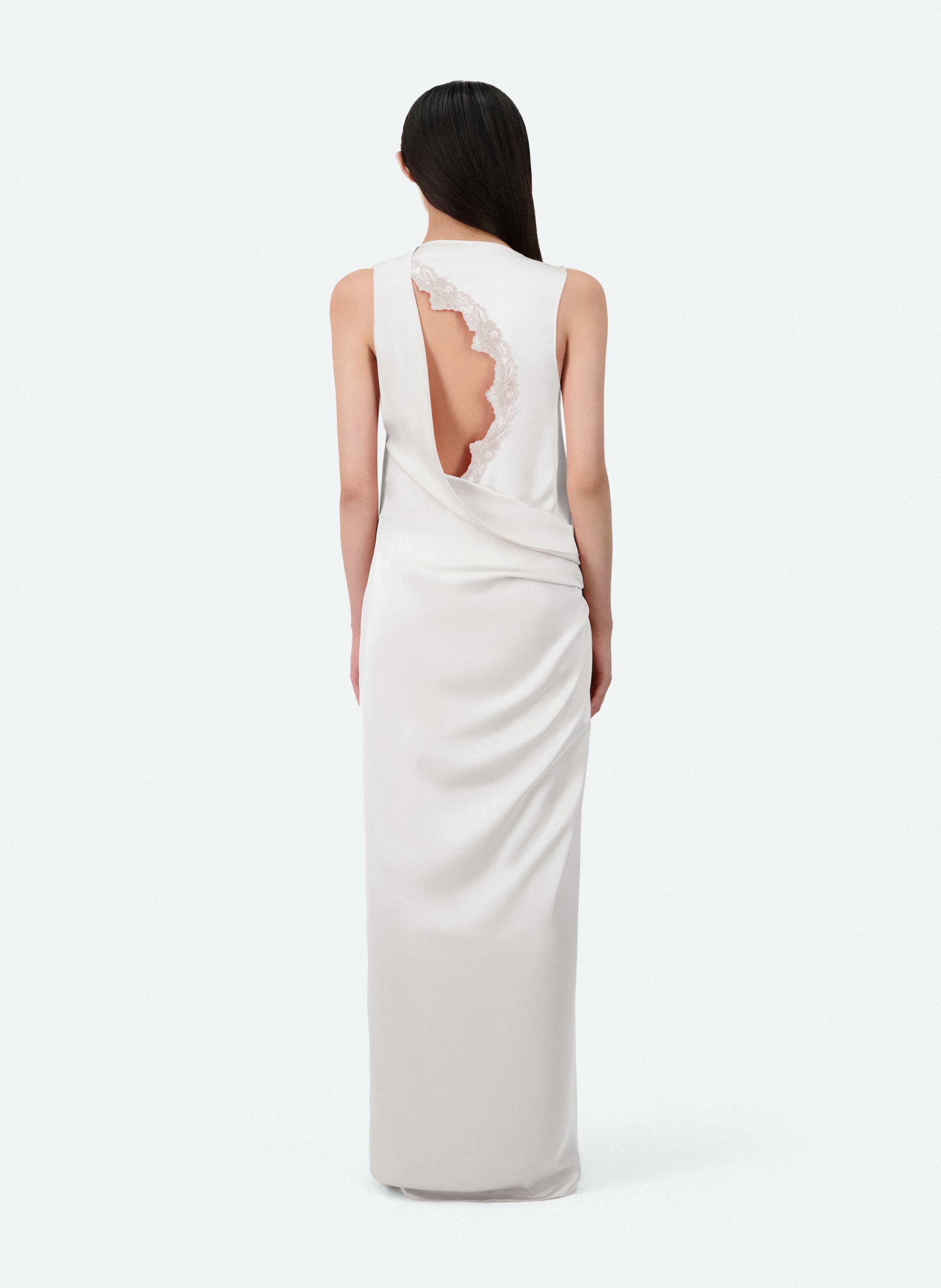 Robe maxi nouée VAILLANT Blanc