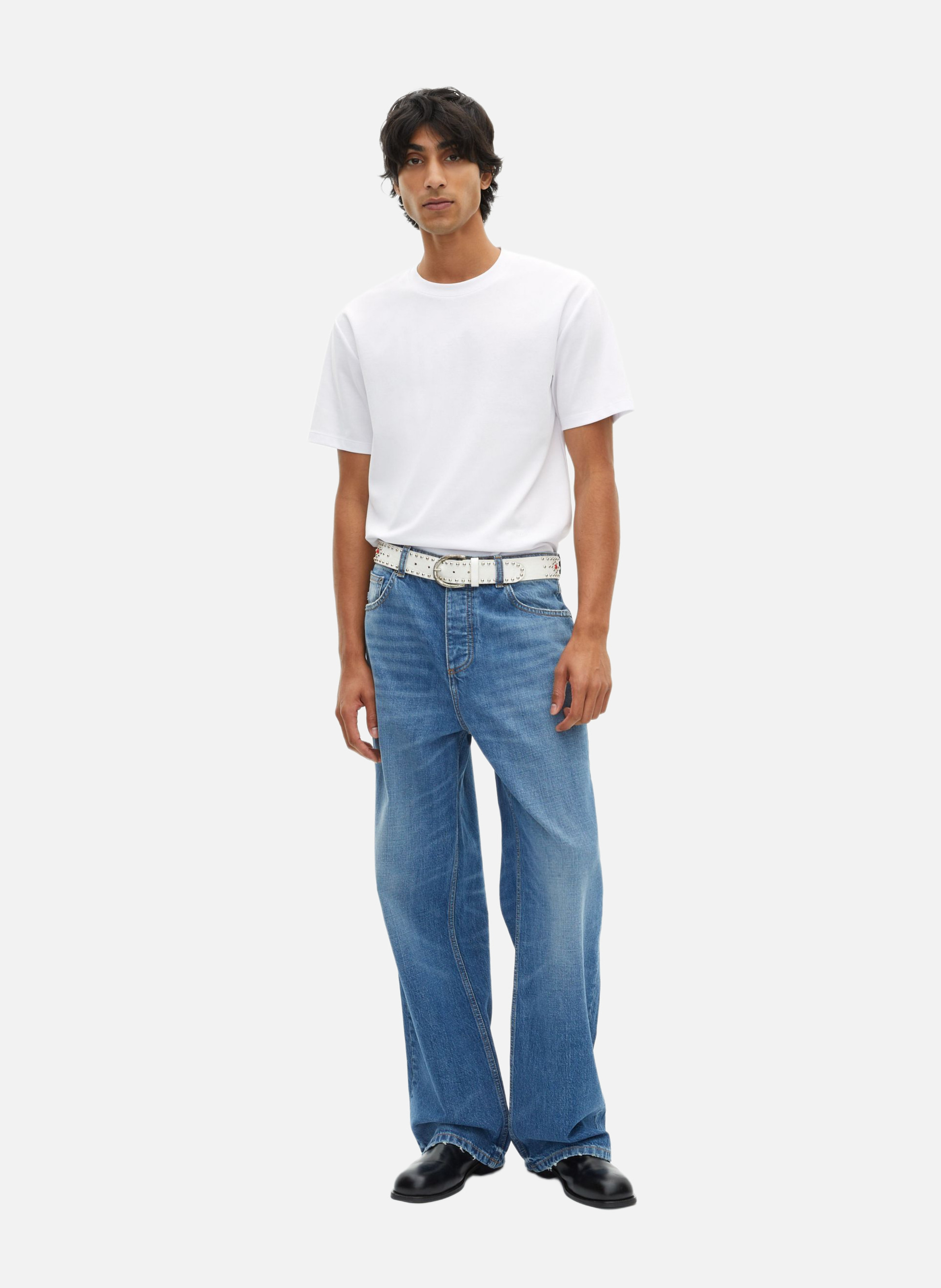 T-shirt mixte droit uni THE KOOPLES Blanc