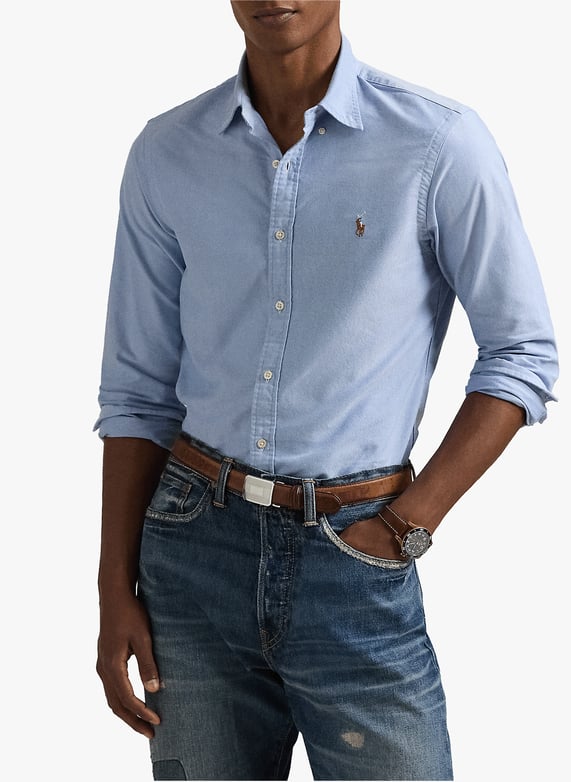 Slim Fit Long Sleeve Shirt | Blue by POLO RALPH LAUREN Slim Fit Long Sleeve Shirt Blue