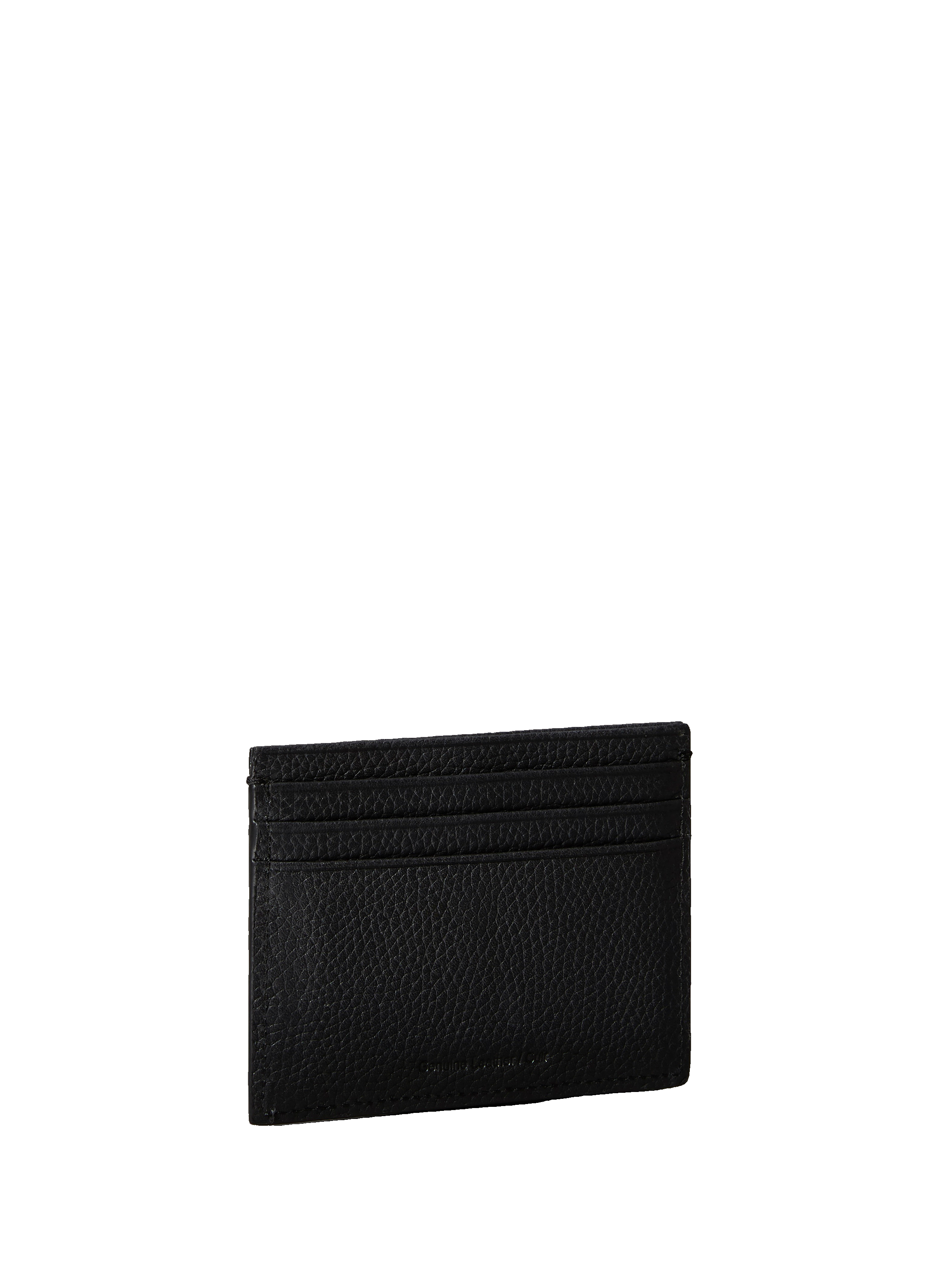 Grained leather card holder CALVIN KLEIN Black