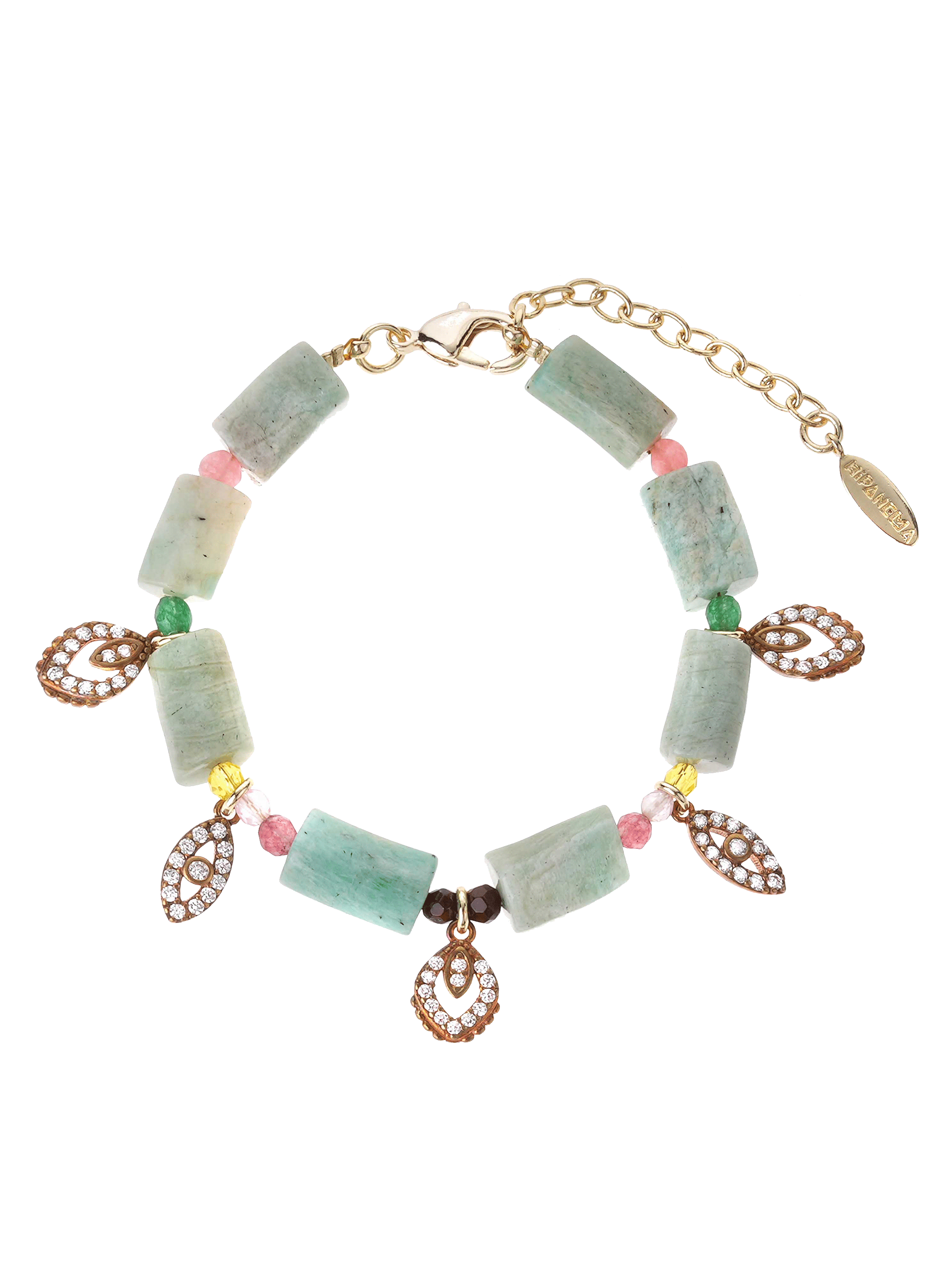 Bracelet perles et pampilles réglable lidi HIPANEMA Bleu