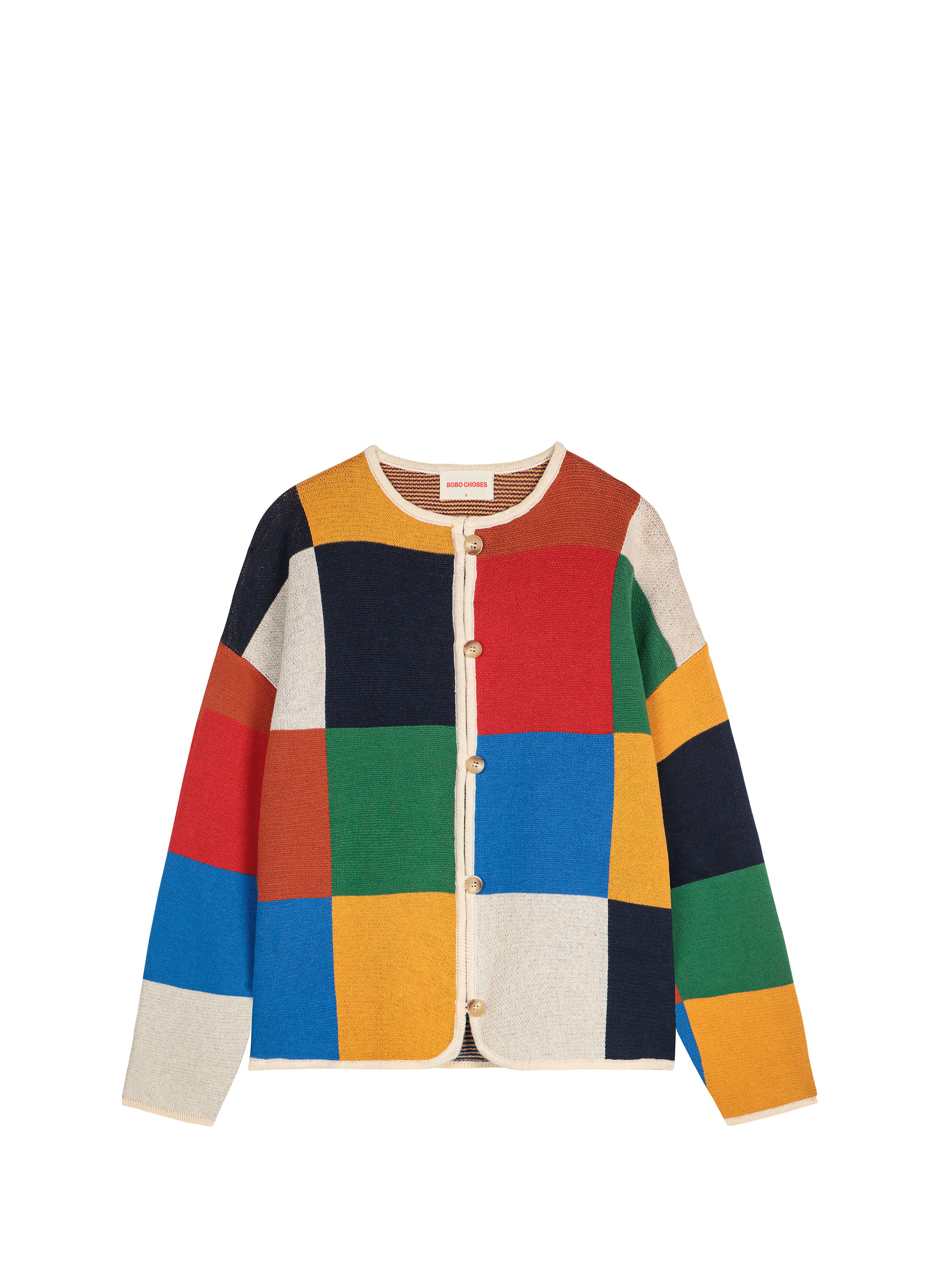 Cardigan à carreaux en coton BOBO CHOSES Multicolore