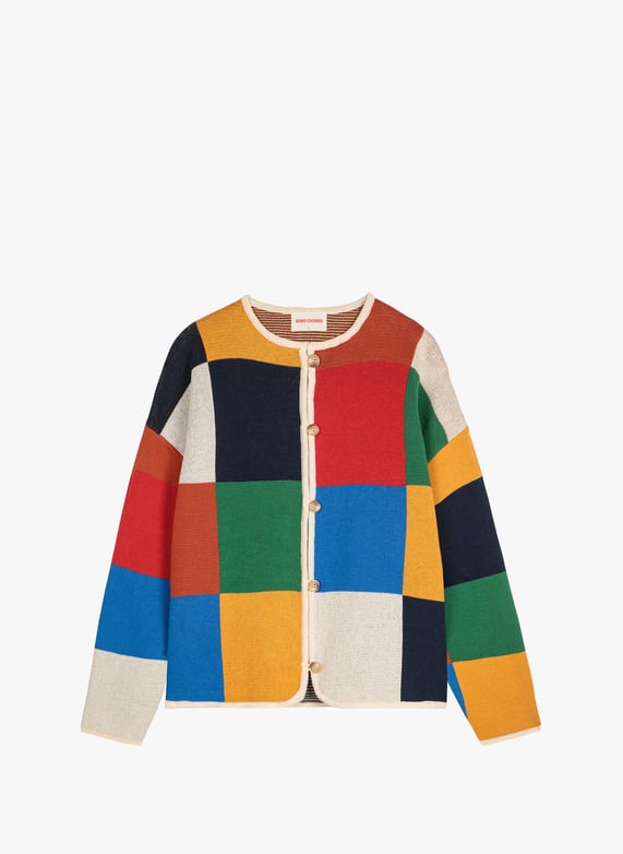 Checked cotton cardigan | Multicolour by BOBO CHOSES Checked cotton cardigan Multicolour
