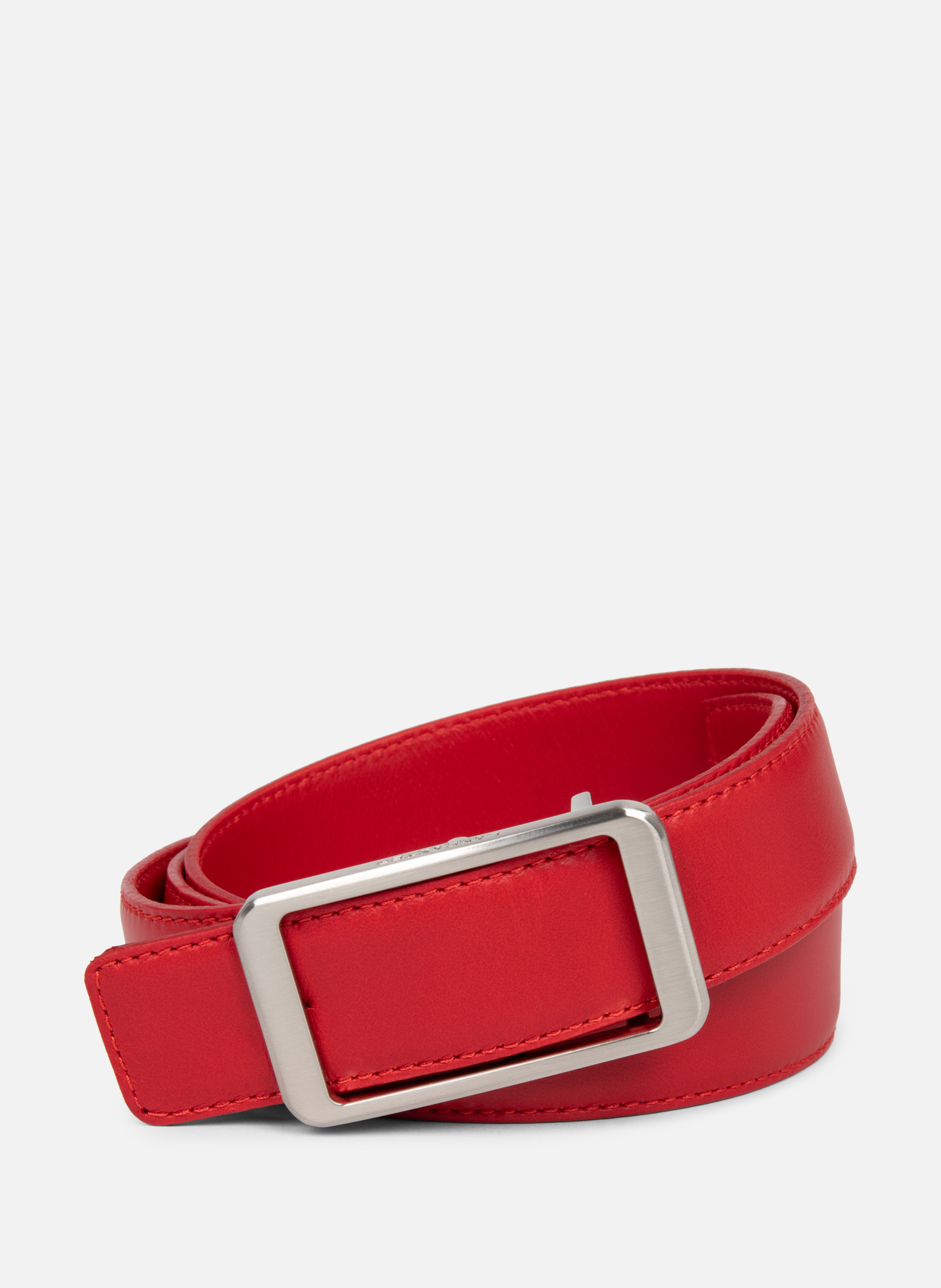 Belt - Ceinture Cuir Lisse Femme LANCASTER Red