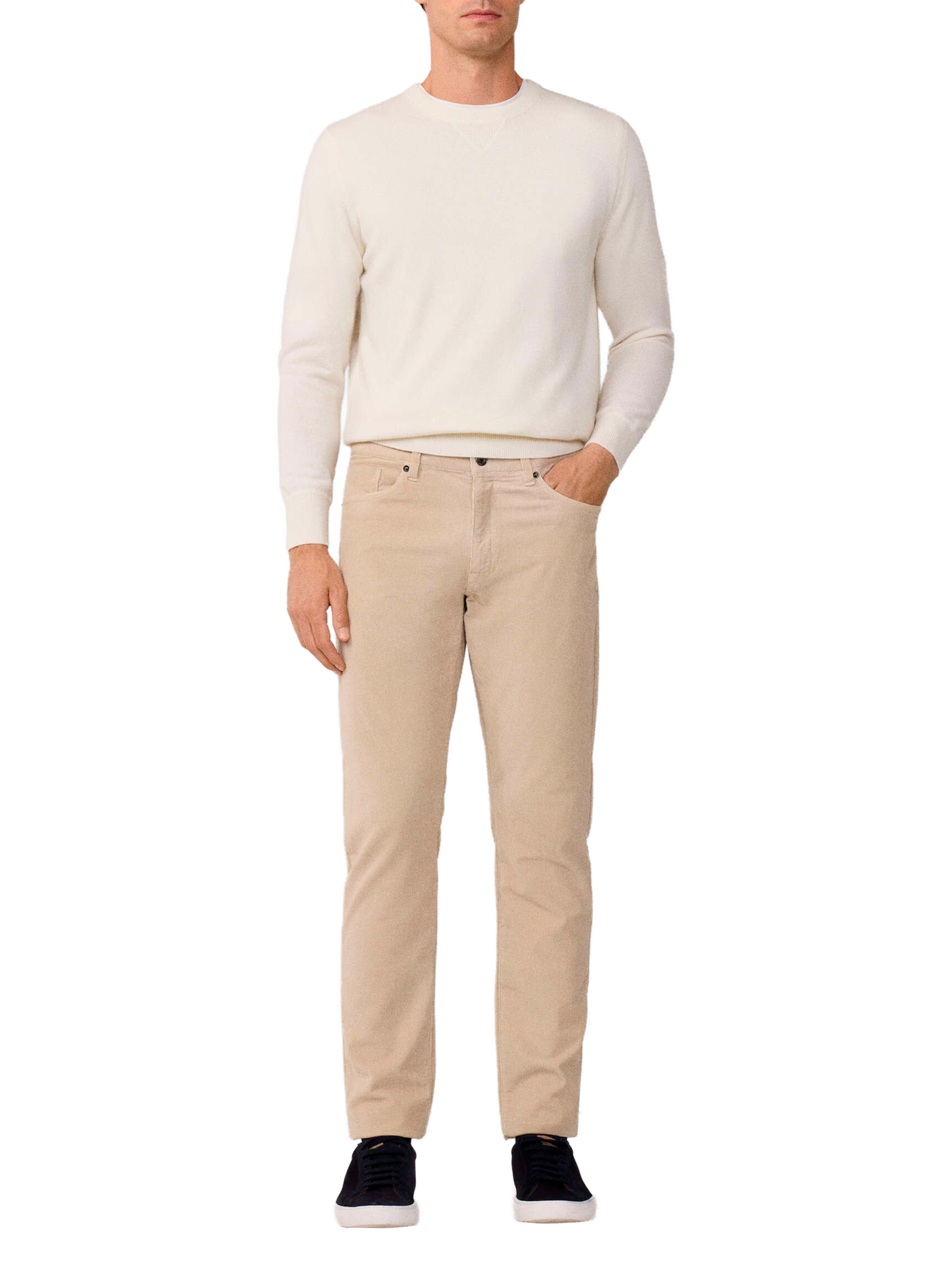 Pantalon en velours côtelé  FACONNABLE Beige