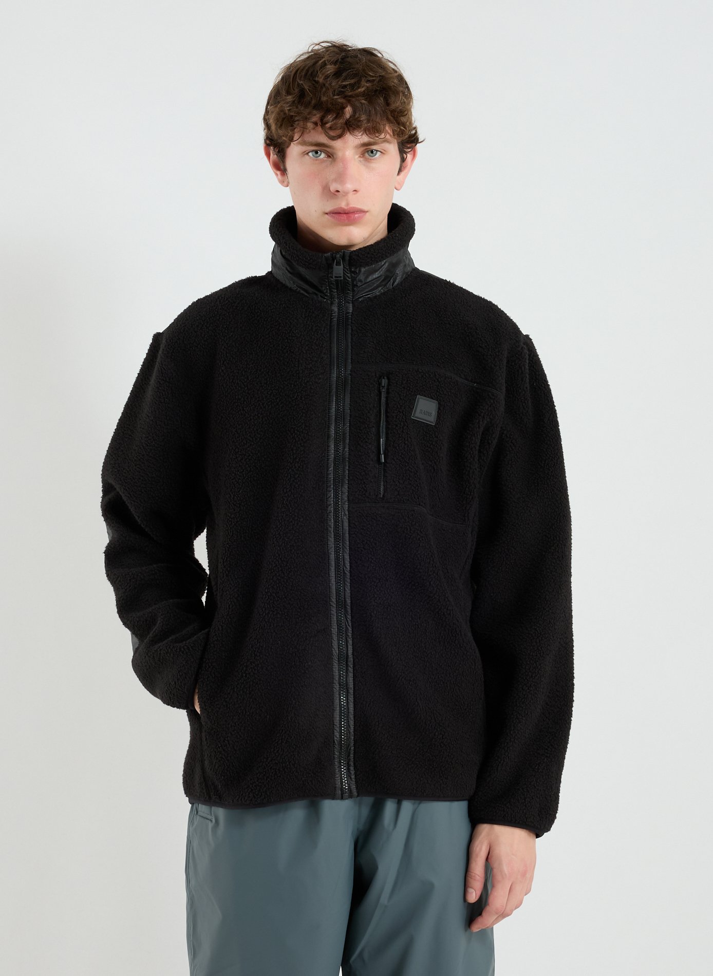 RAINS Veste polaire col montant Noir