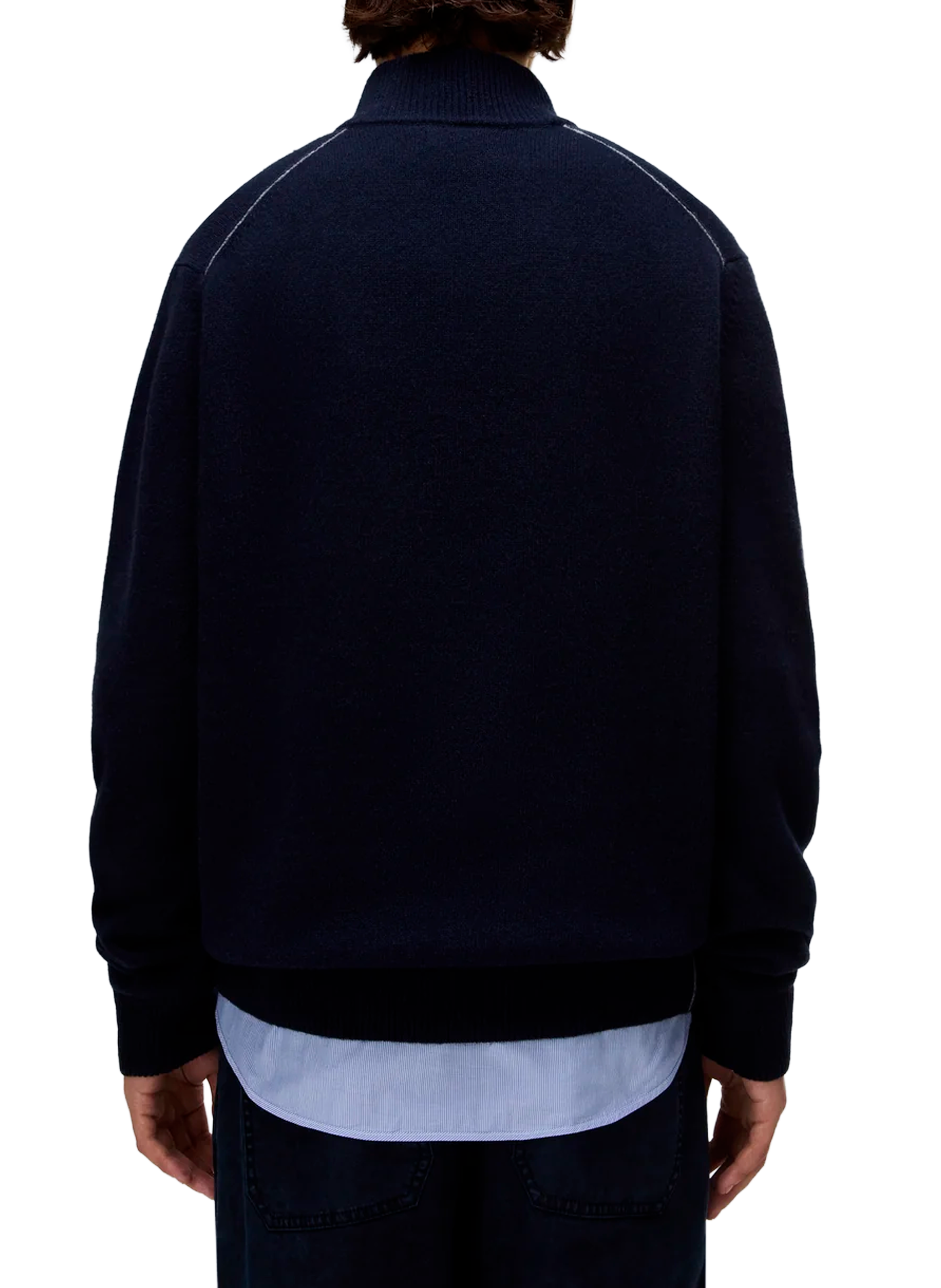 Straight wool-blend high-neck sweater NAPAPIJRI Blue