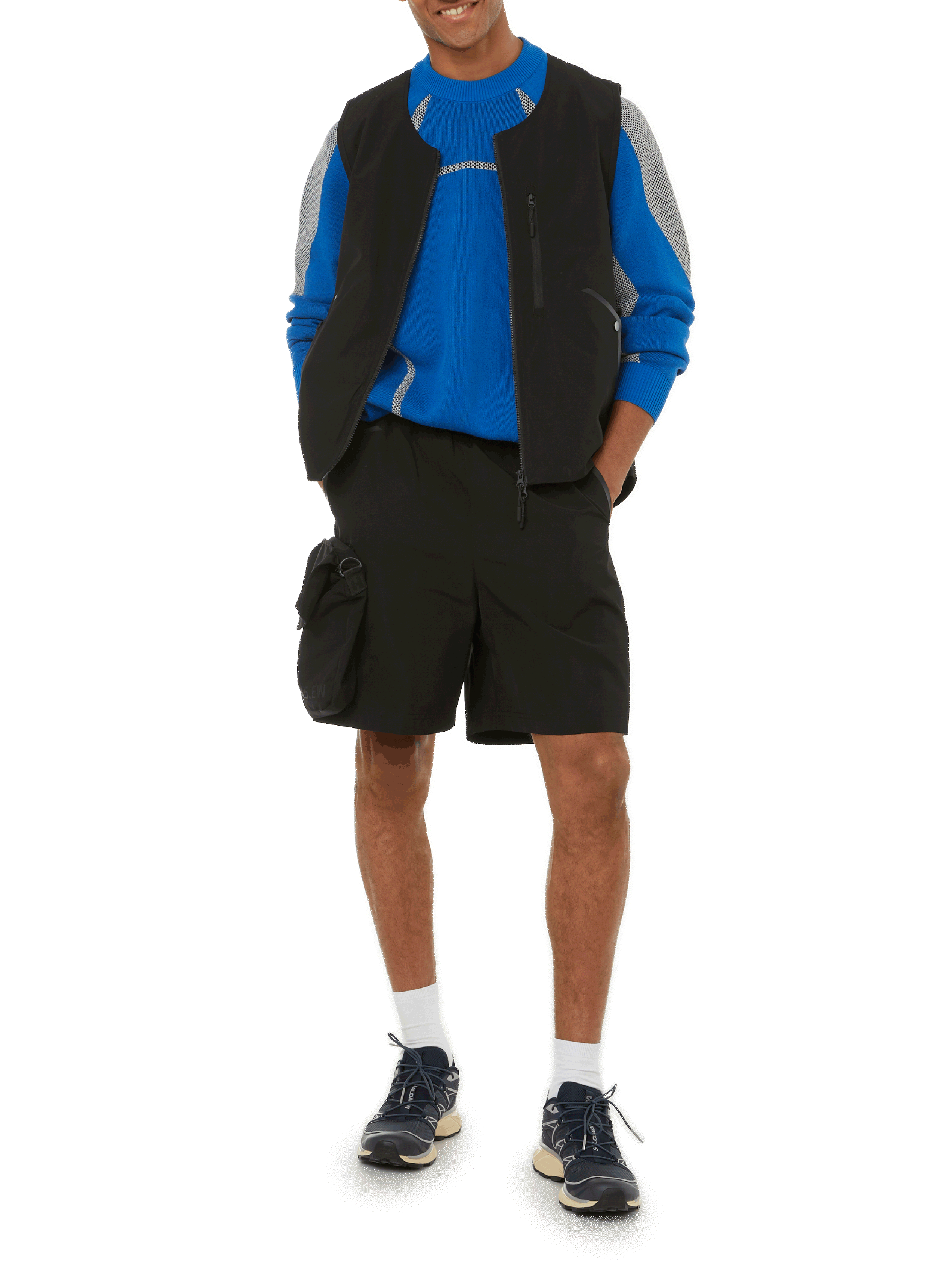 Pull ample en maille SAUL NASH Bleu