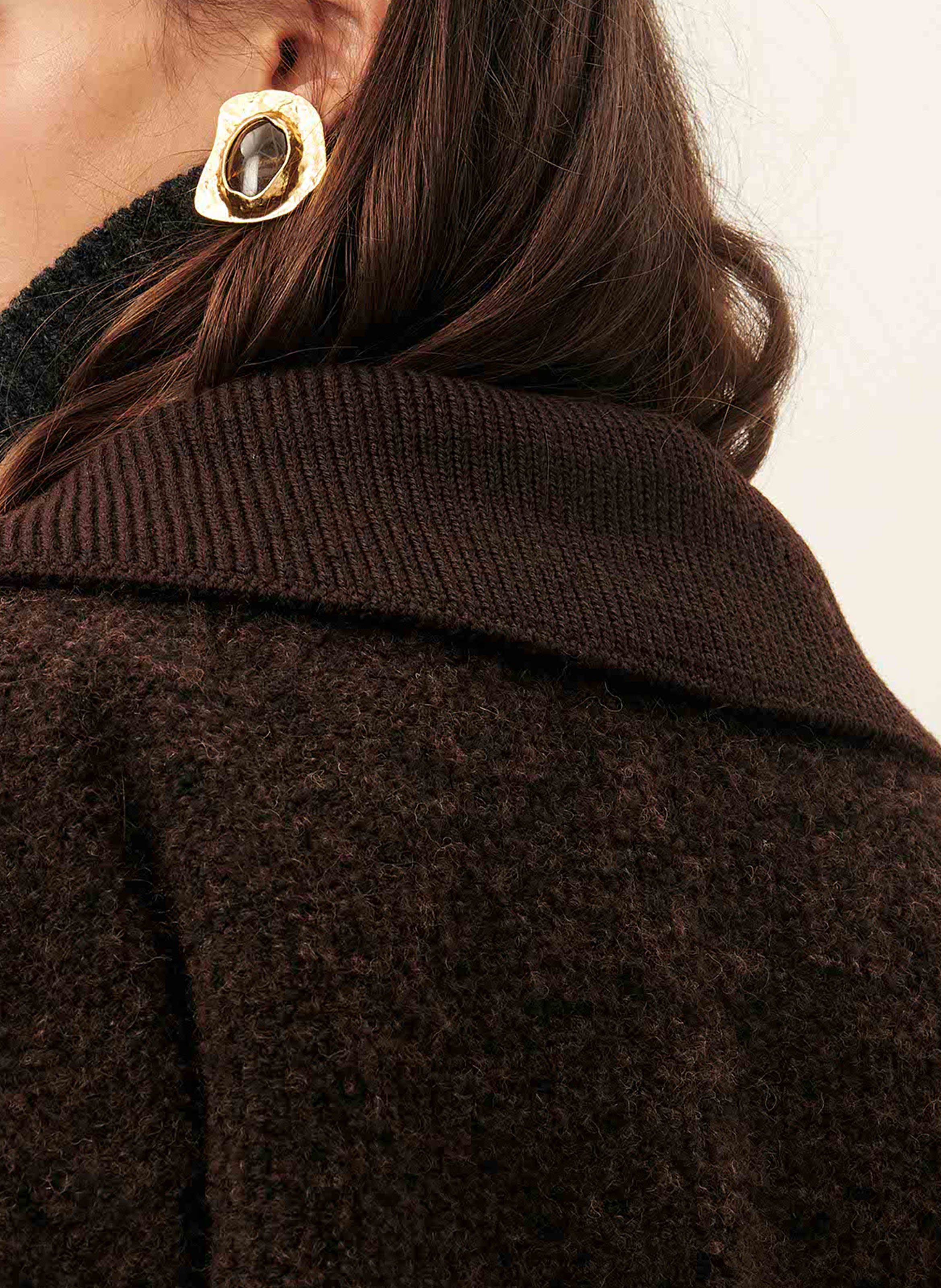 Boucles d'oreilles en laiton recyclé mélangé lizzie SESSUN Rouge