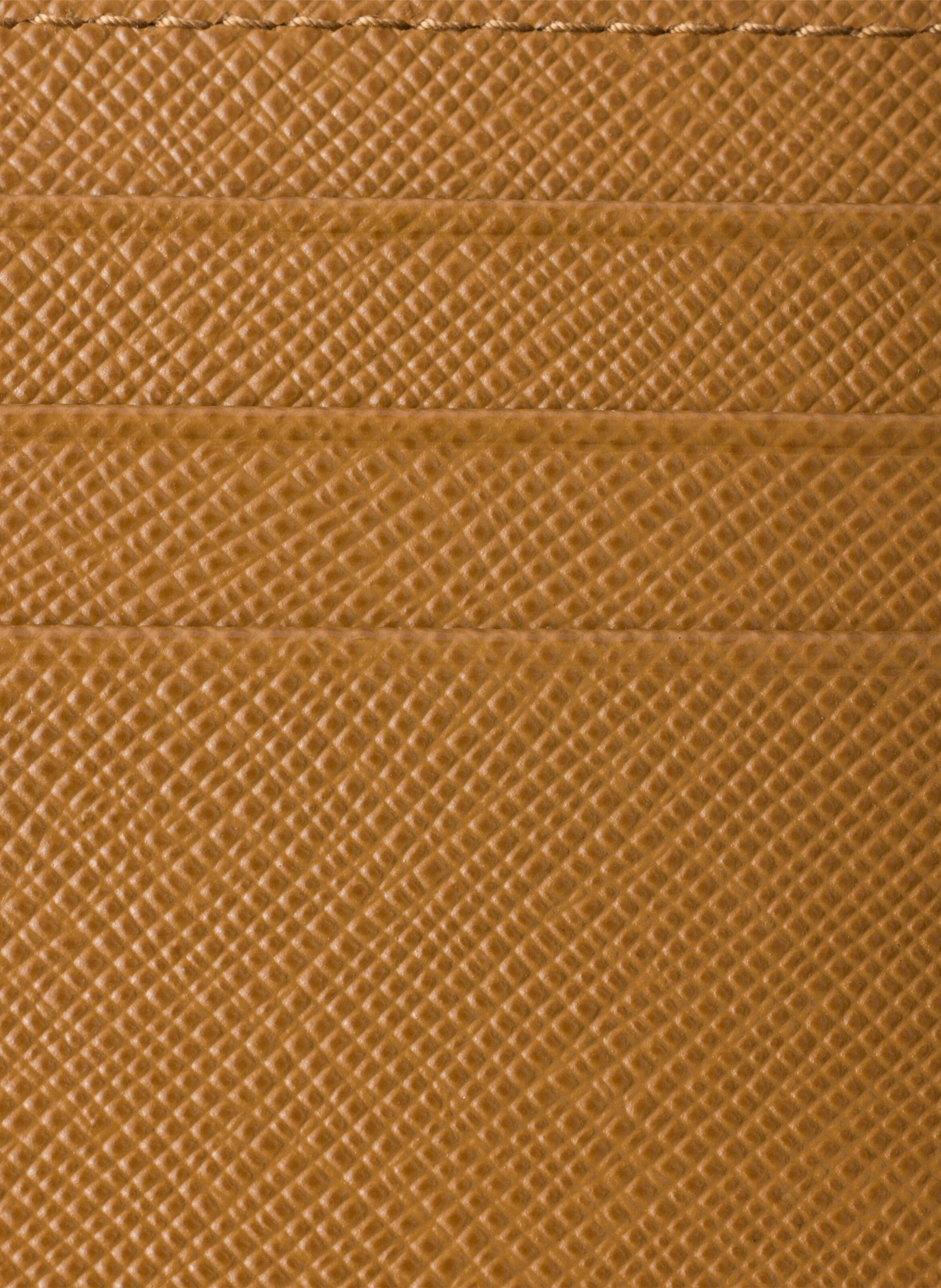 Porte-cartes en cuir saffiano PRADA Marron