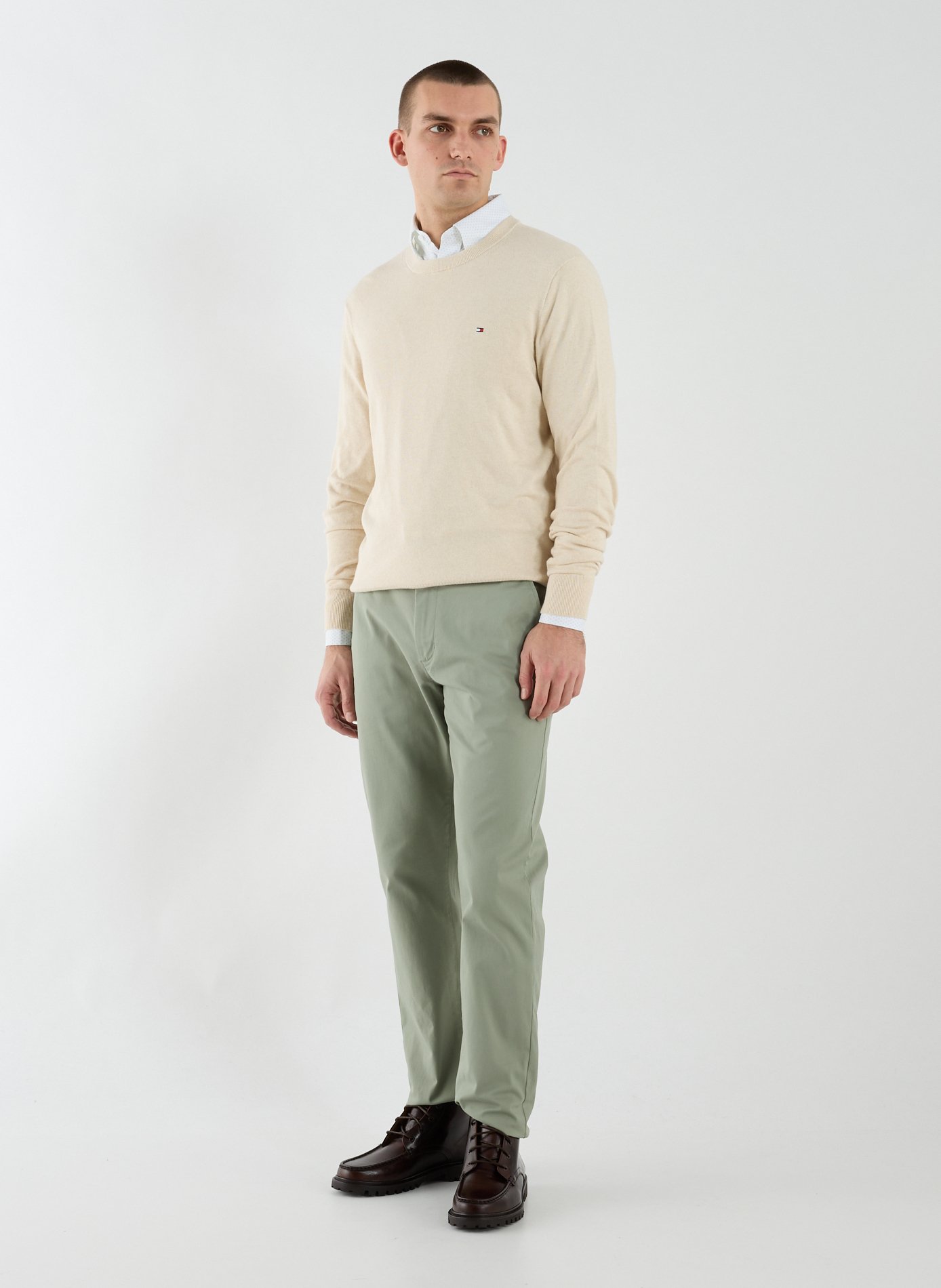 Cotton cable knit jumper TOMMY HILFIGER Beige