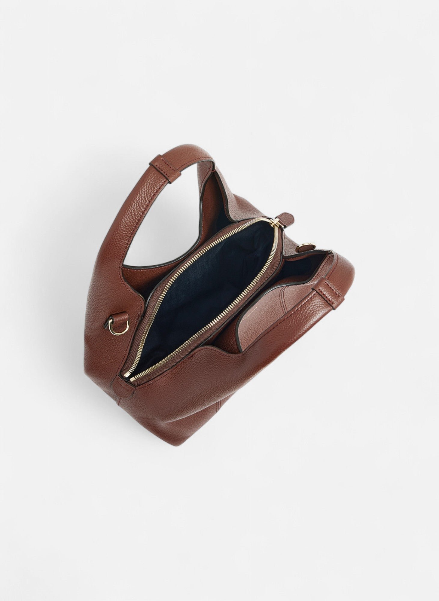 Petit sac à main juliette en cuir grainé LE TANNEUR Marron