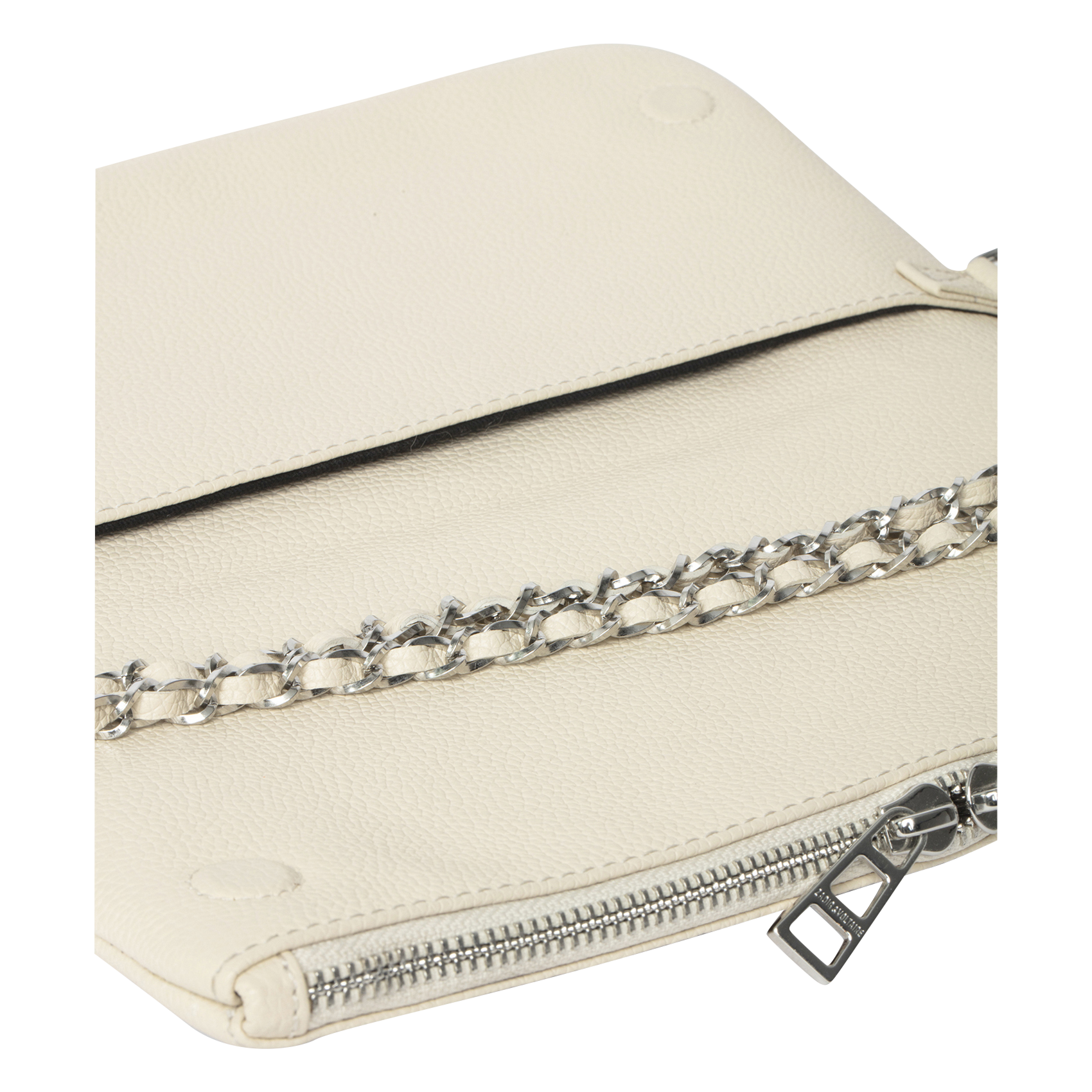 Pochette en cuir rock ZADIG&VOLTAIRE Blanc