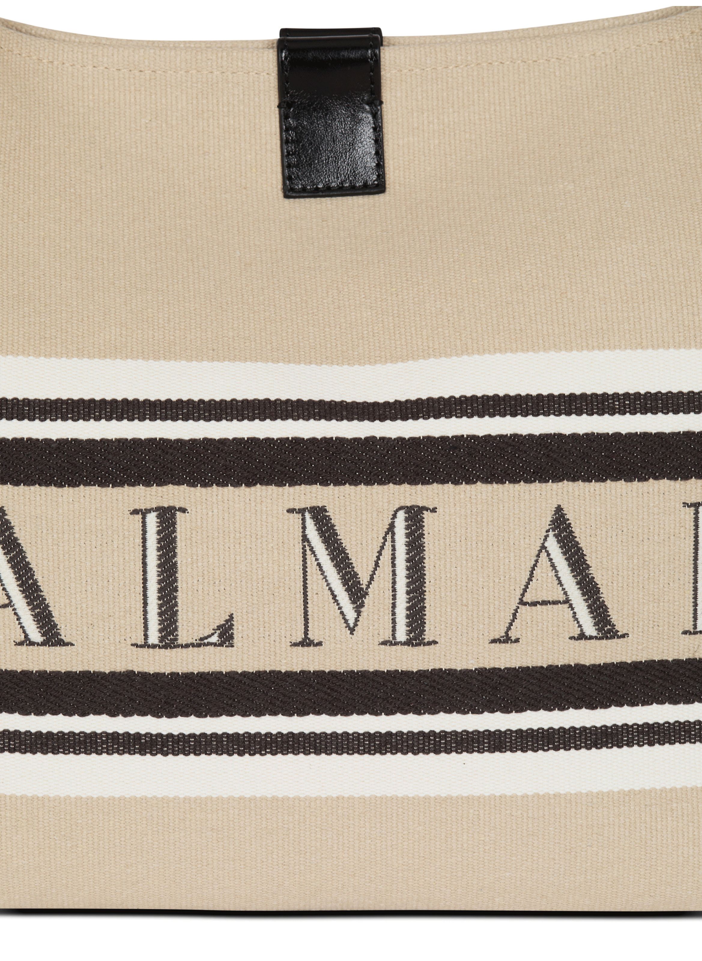 Sac shopper release medium en toile et cuir de veau BALMAIN Beige