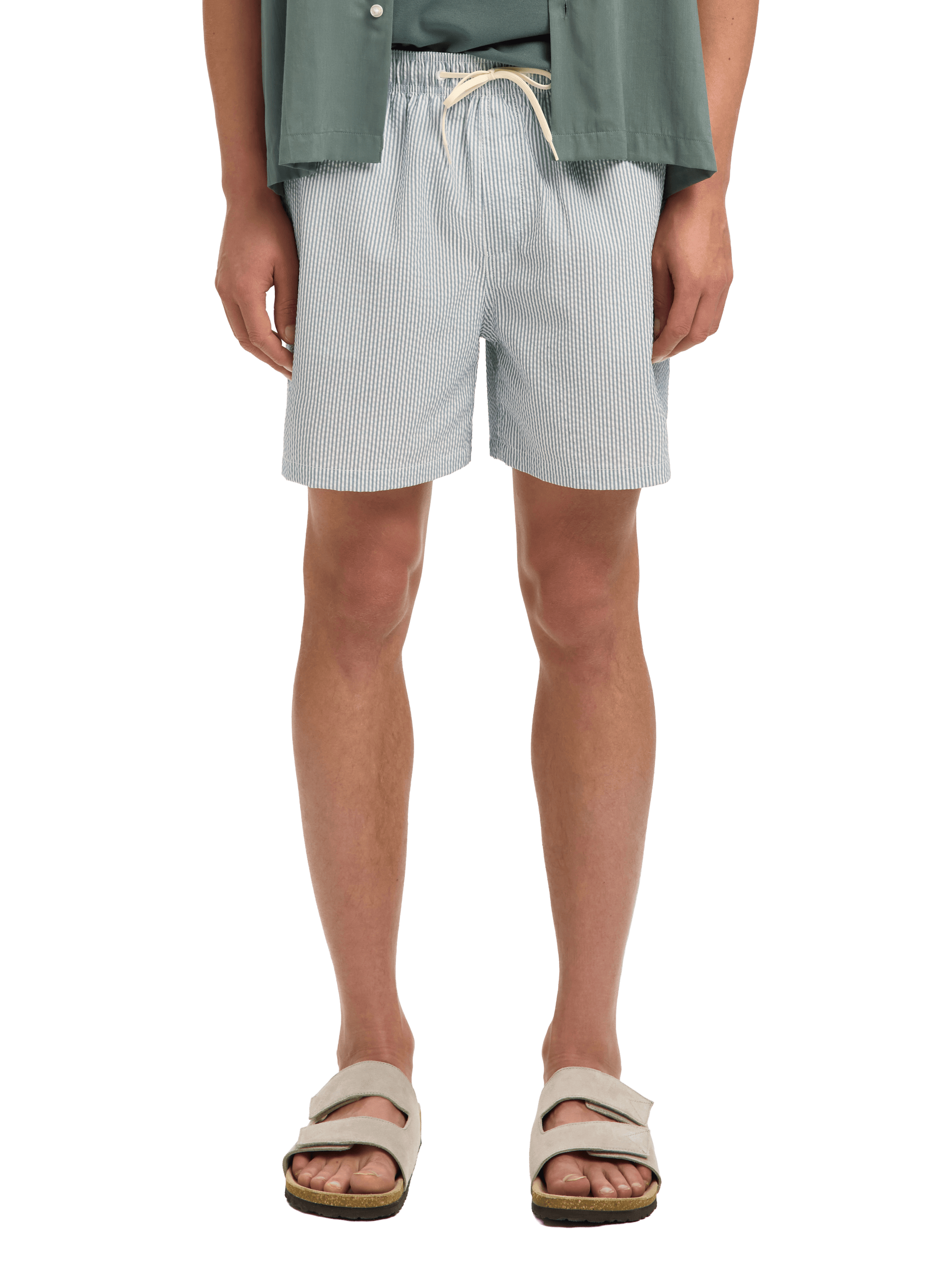 Striped swim shorts SELECTED Blue