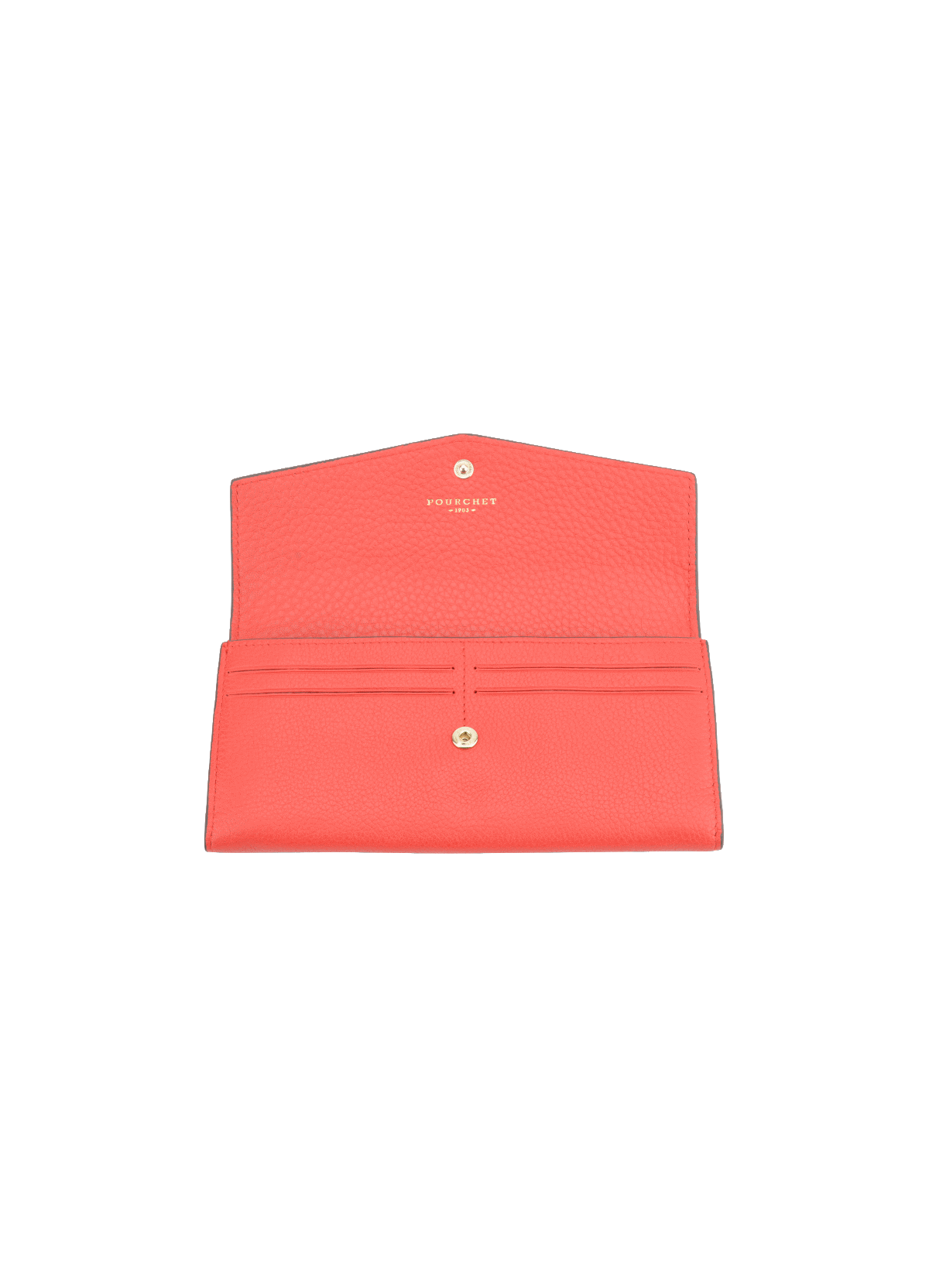 Club | porte-monnaie gm en cuir de veau POURCHET Rouge