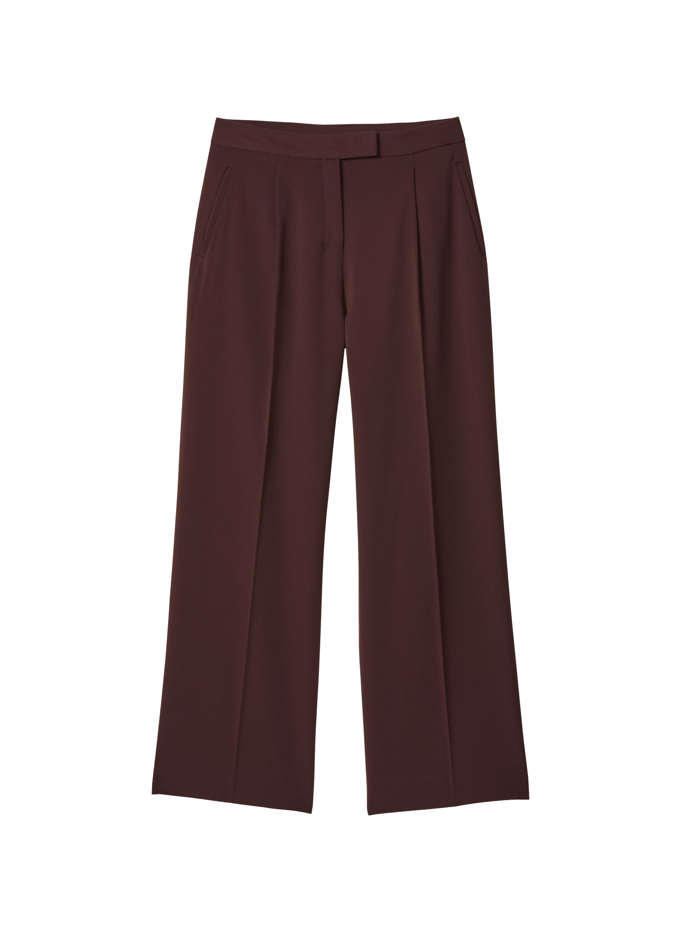 Pantalon droit à plis CALVIN KLEIN Marron