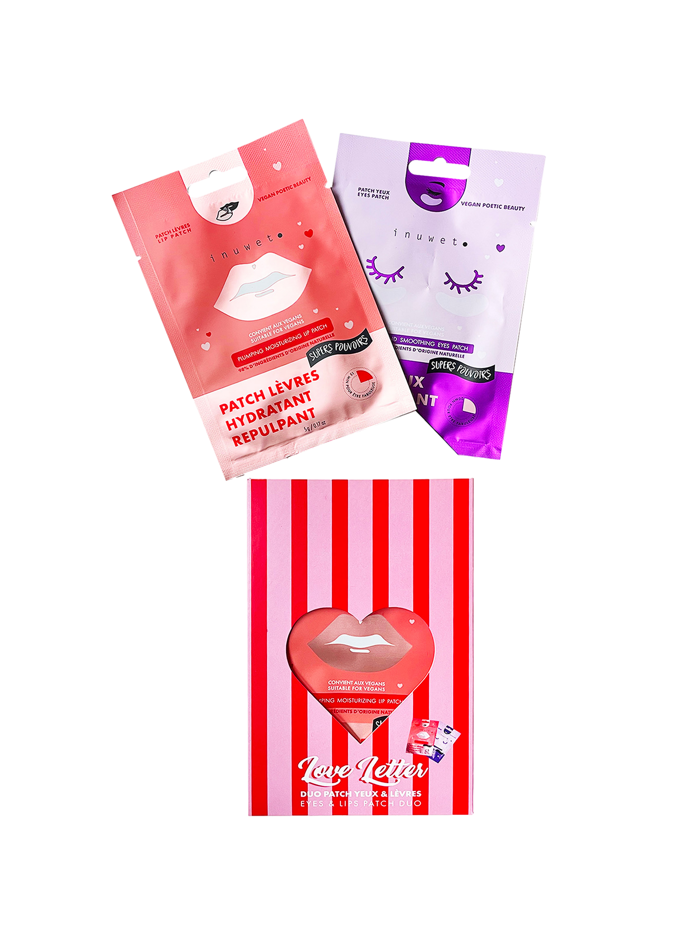 Coffret love letter - Patchs yeux & lèvres INUWET No color