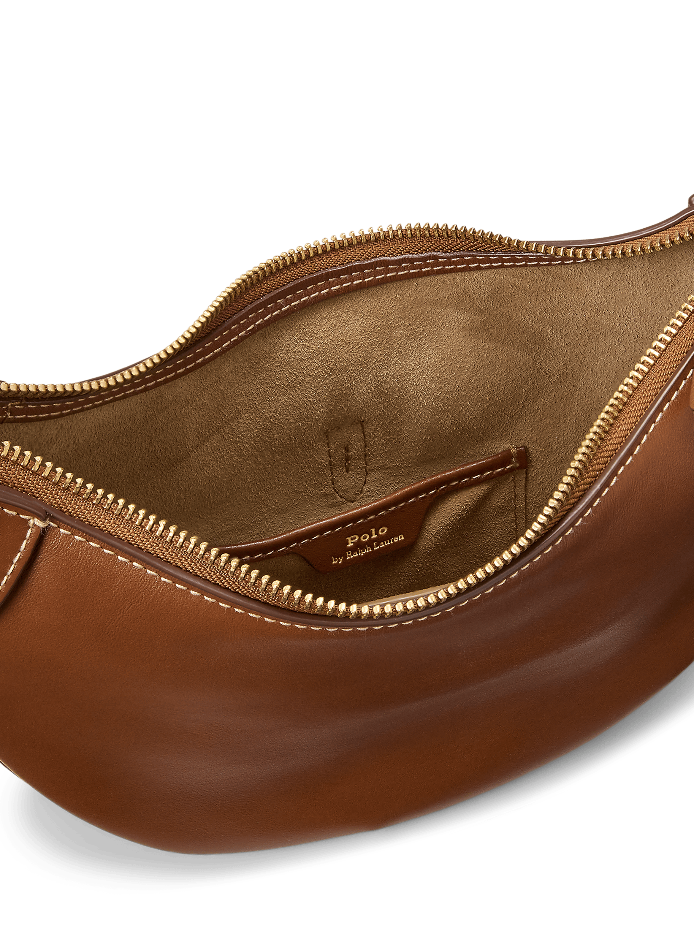Lederhandtasche POLO RALPH LAUREN Braun