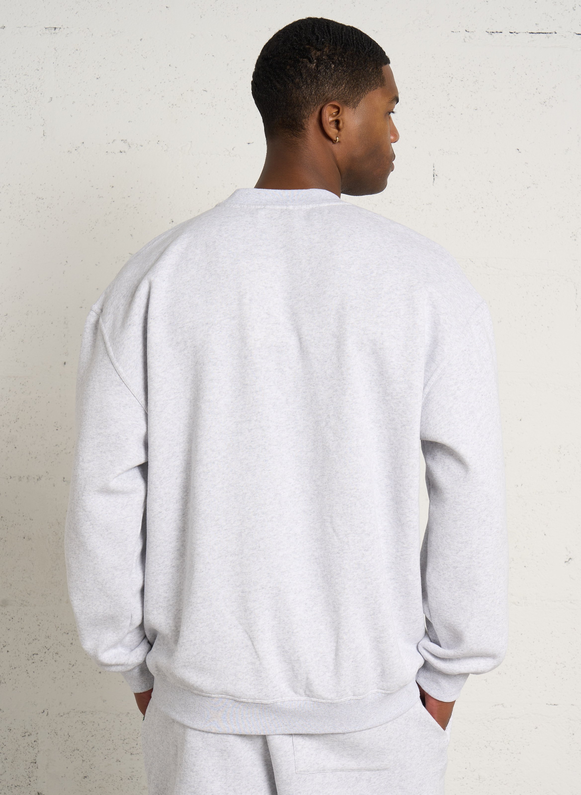 Sweat droit col rond baptown AMERICAN VINTAGE Gris