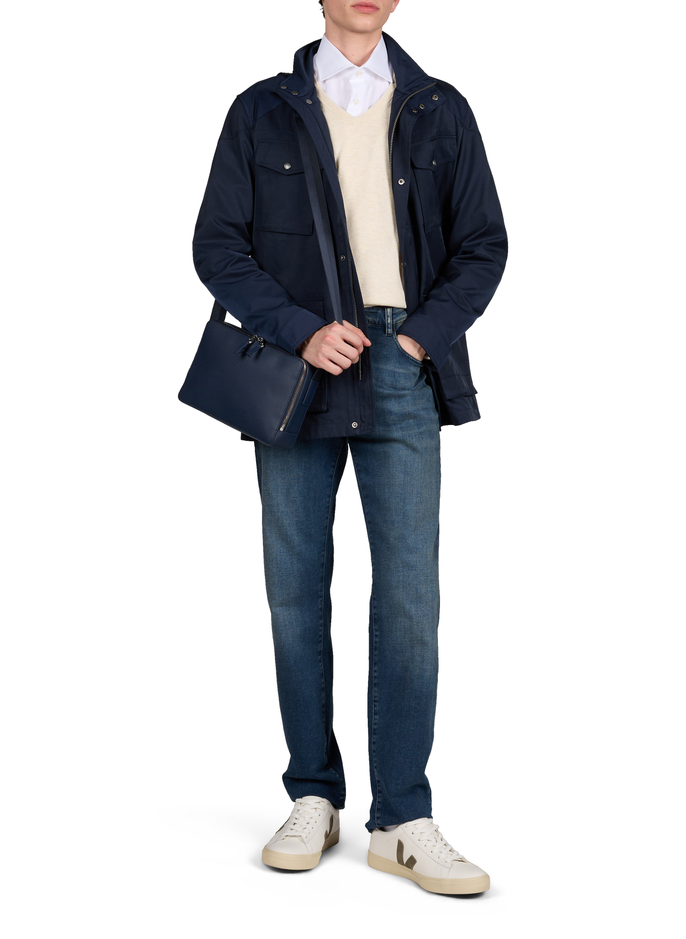 Blouson à col montant HACKETT Bleu