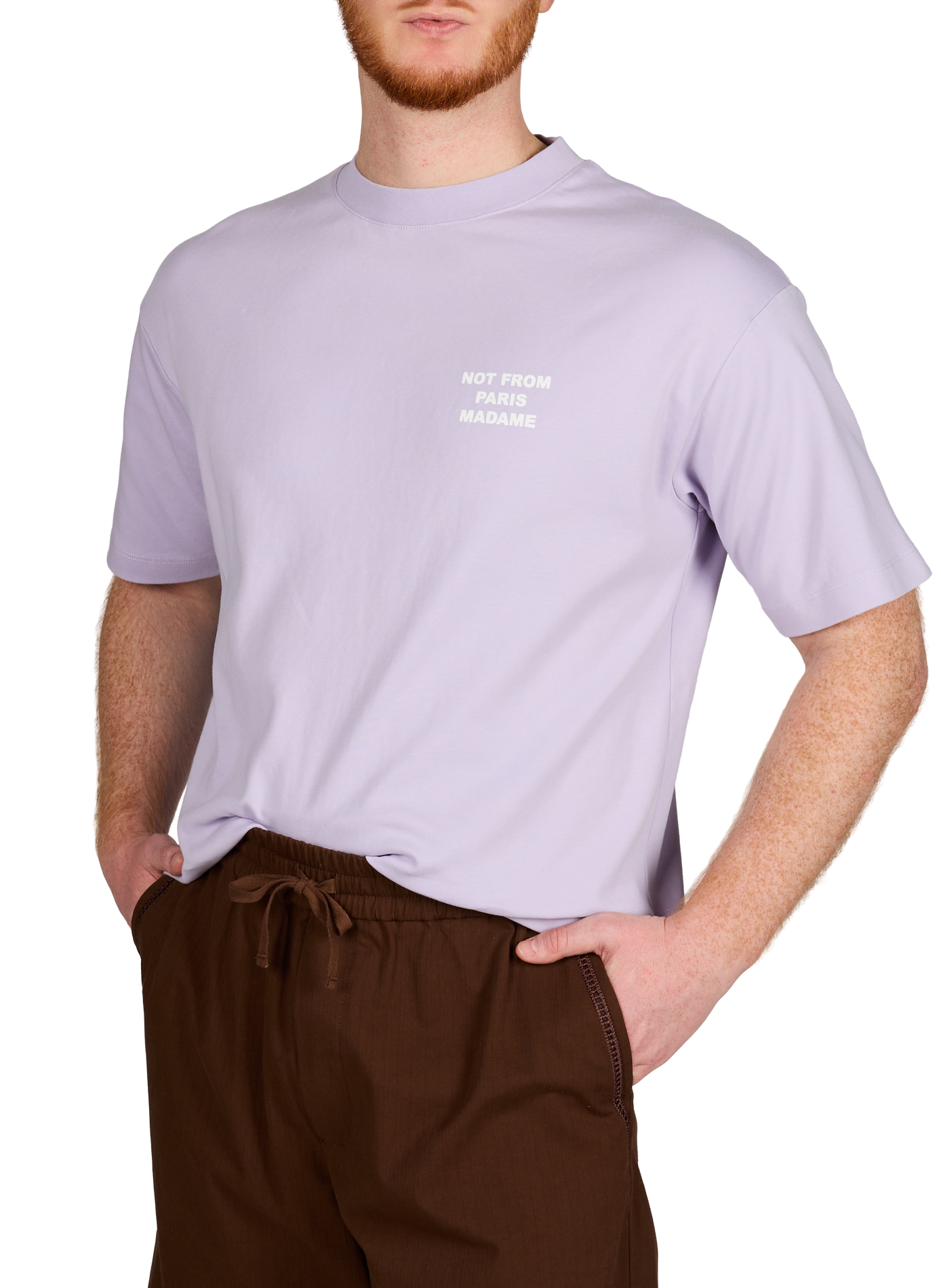 Classic Cotton T-Shirt DROLE DE MONSIEUR Purple