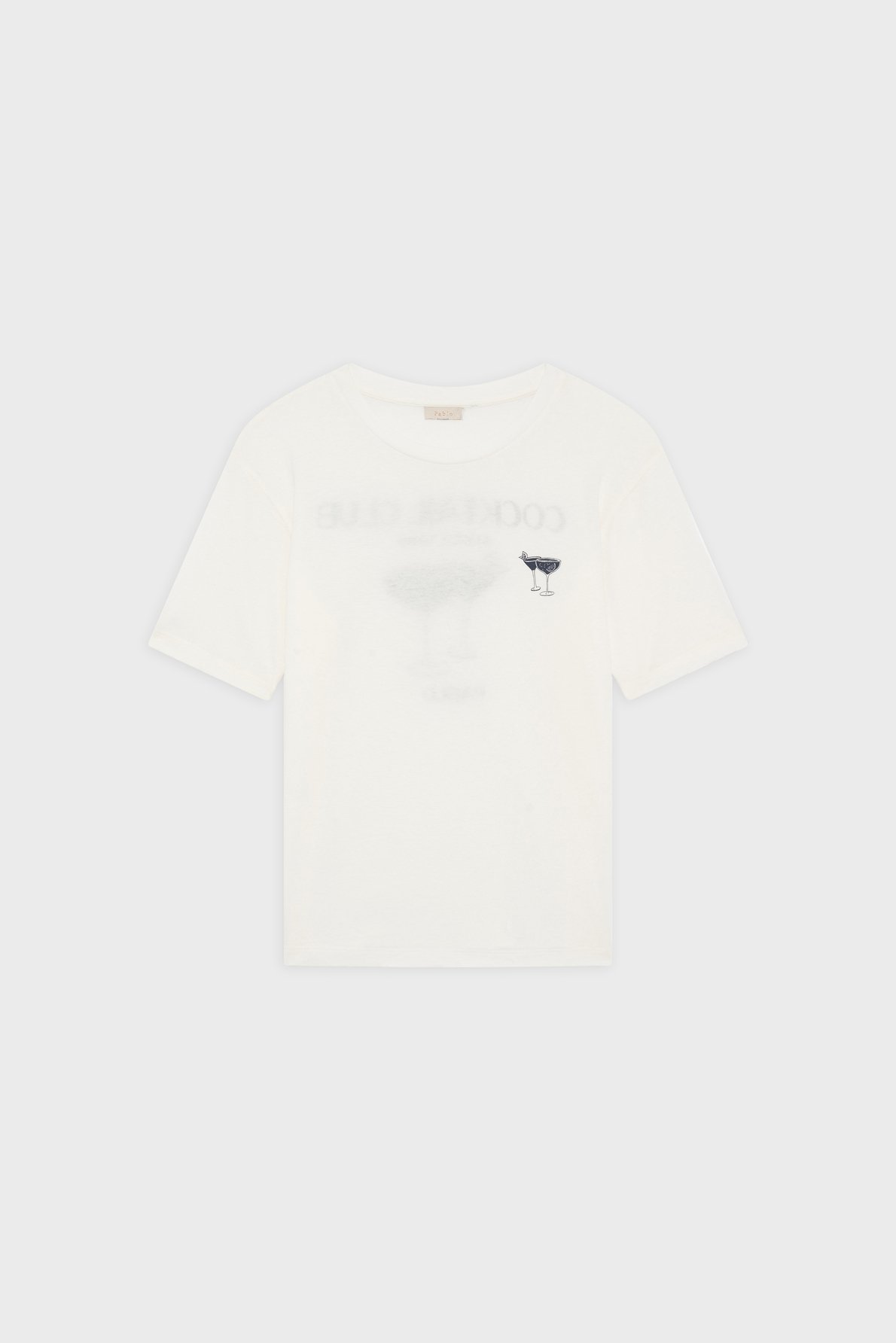 T-shirt en coton sérigraphié PABLO Blanc